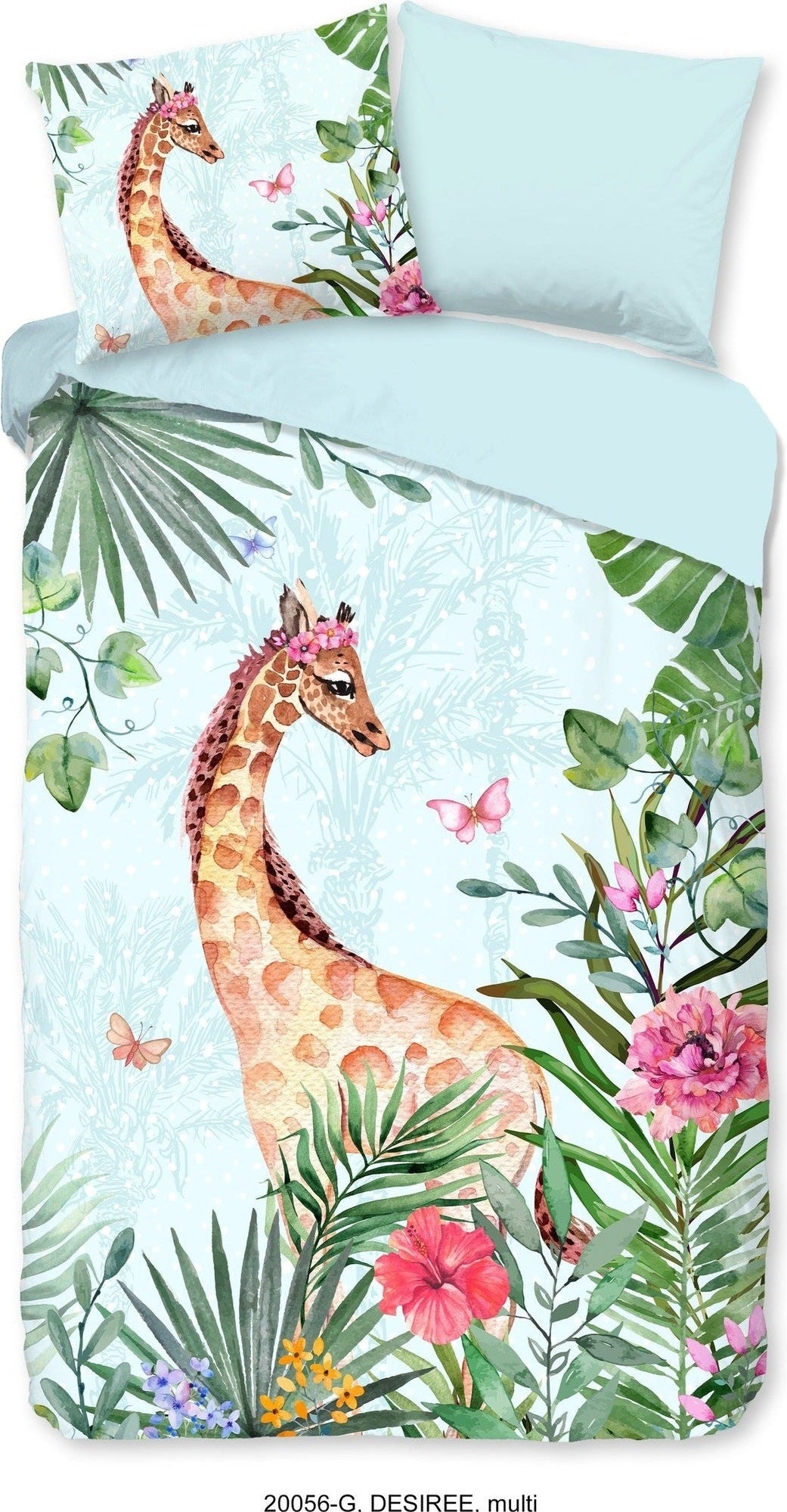 Good Morning Dekbedovertrek Katoen Desiree Aqua