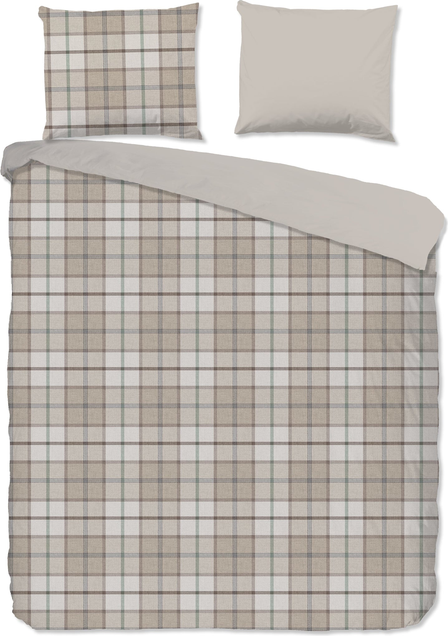 Good Morning Dekbedovertrek Flanel Bernardus - Sand