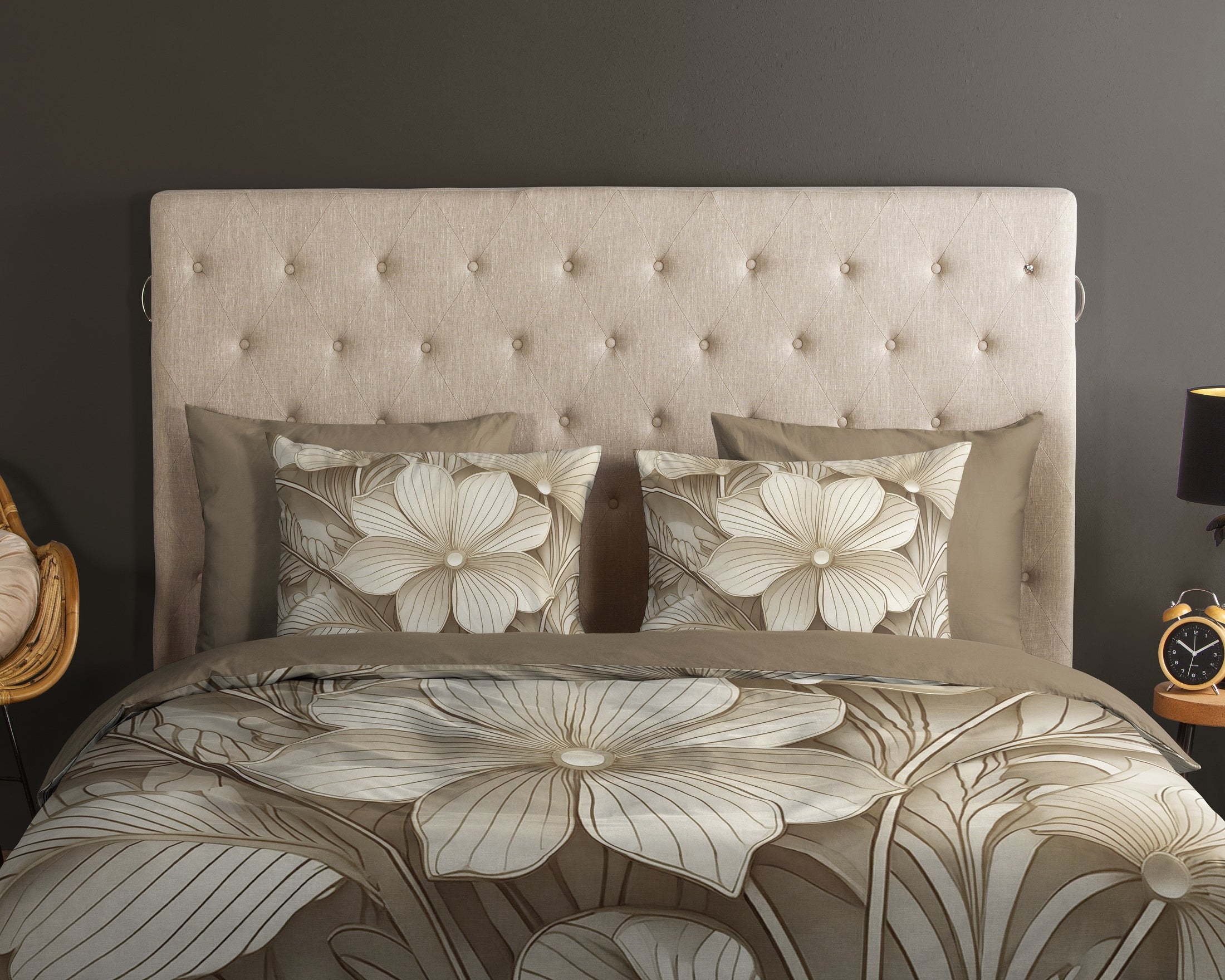 Good Morning Dekbedovertrek Katoen Artdeco - Sand