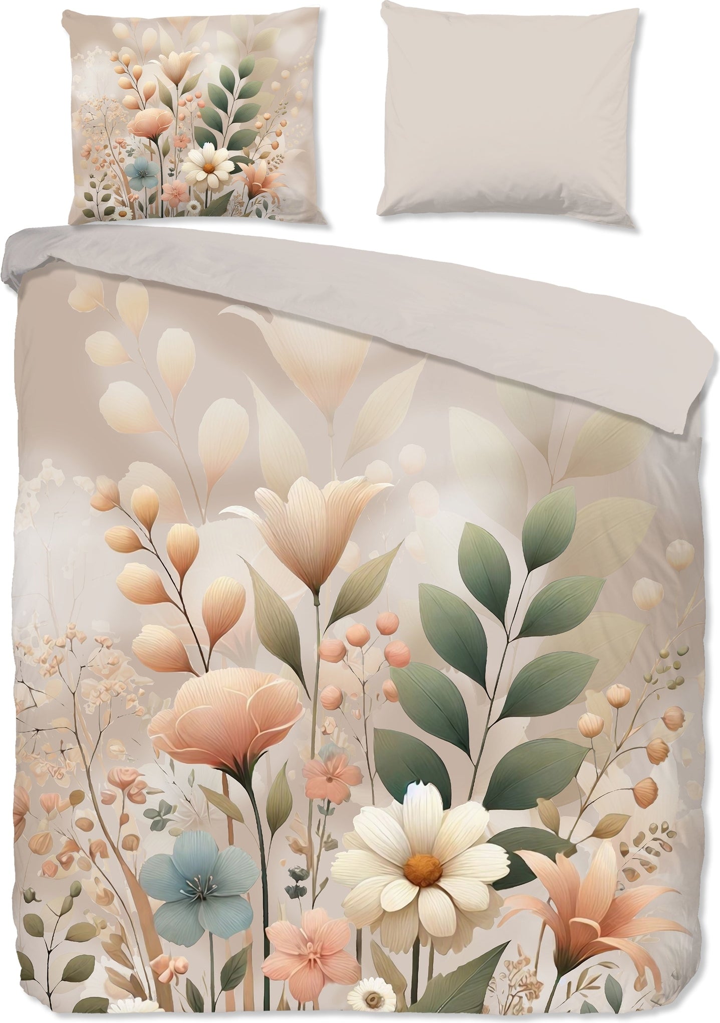 Good Morning Dekbedovertrek Katoen Ingrid - Sand