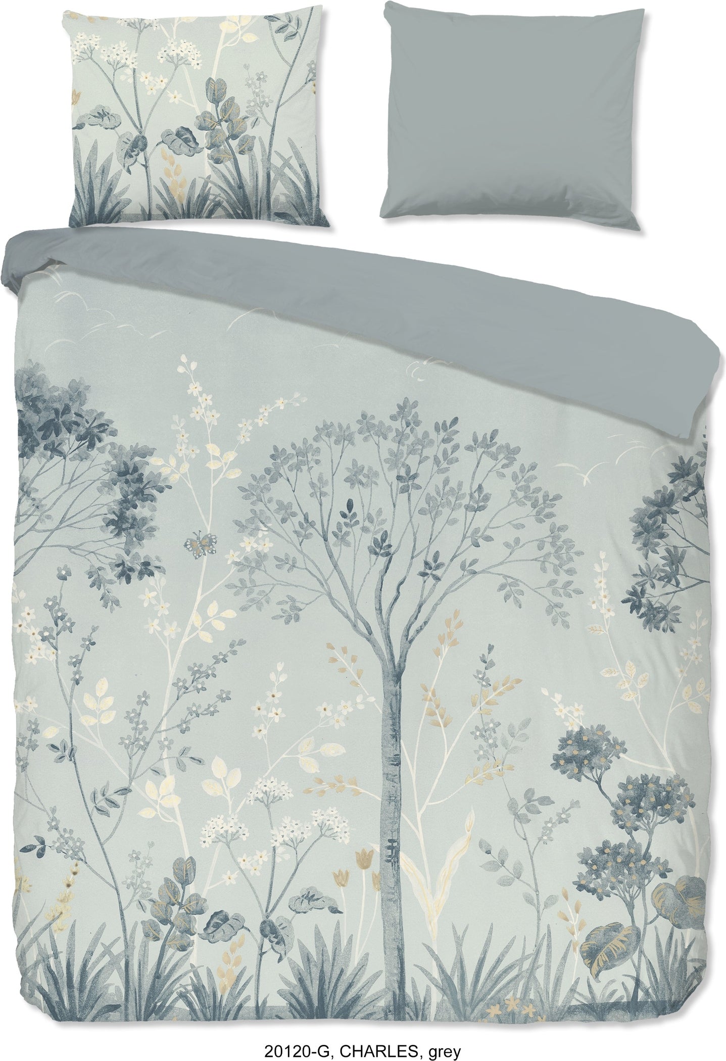 Good Morning Dekbedovertrek Katoen Charles - Grey