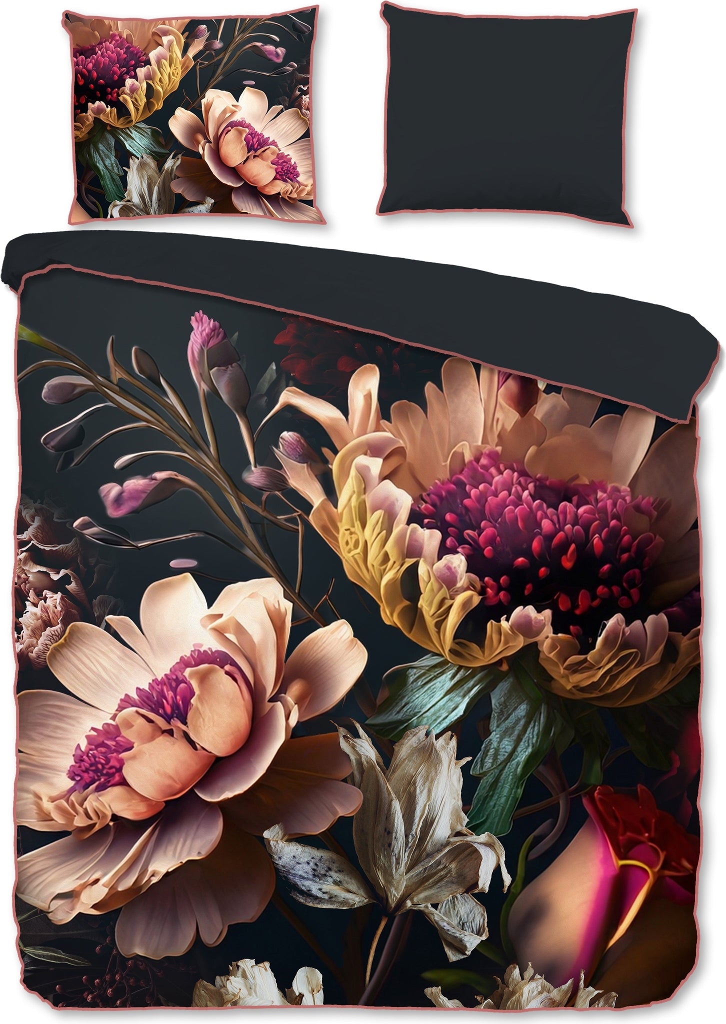 Descanso Dekbedovertrek Satijn Straizo - Anthracite