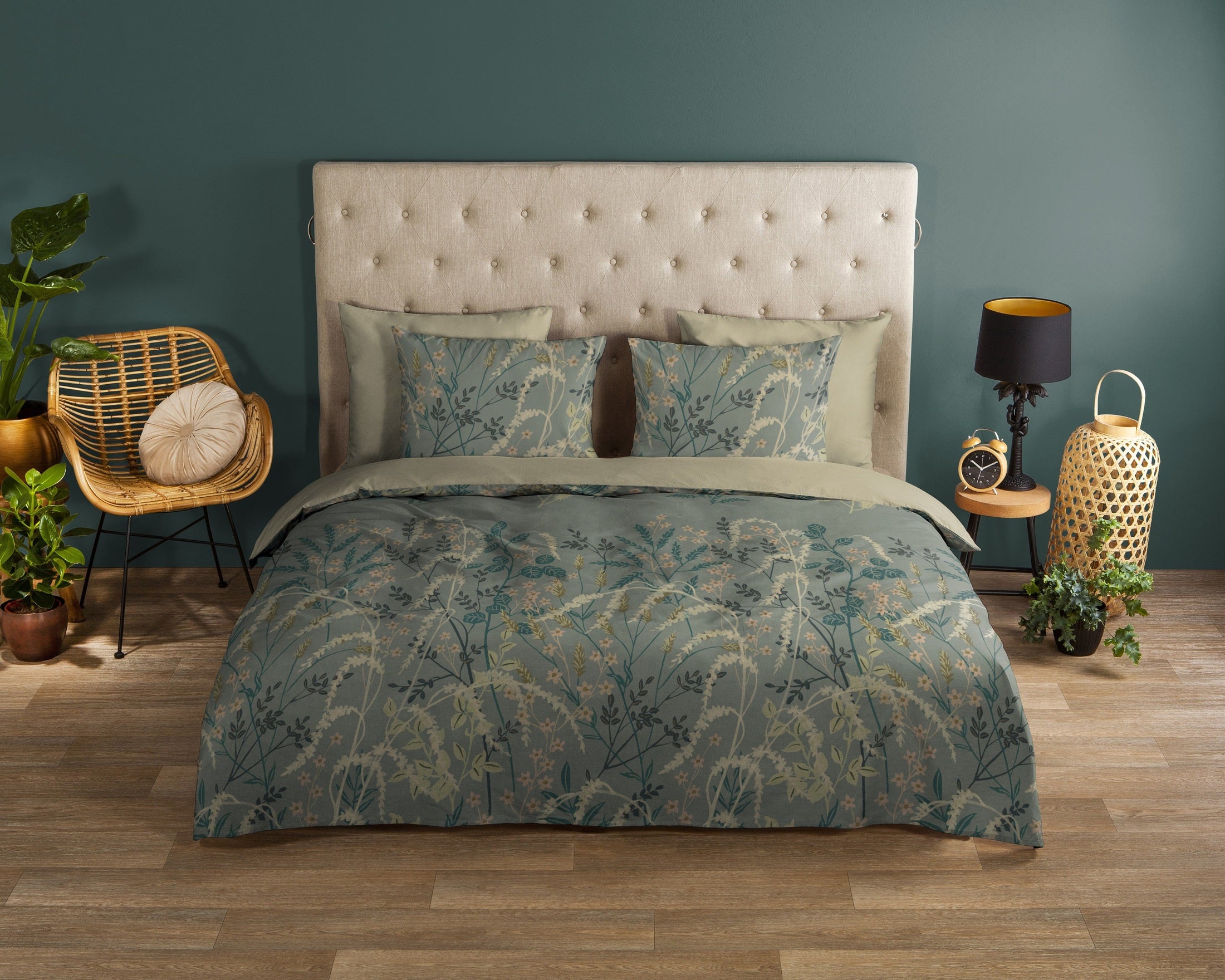 Good Morning Dekbedovertrek Katoen Silve - Green