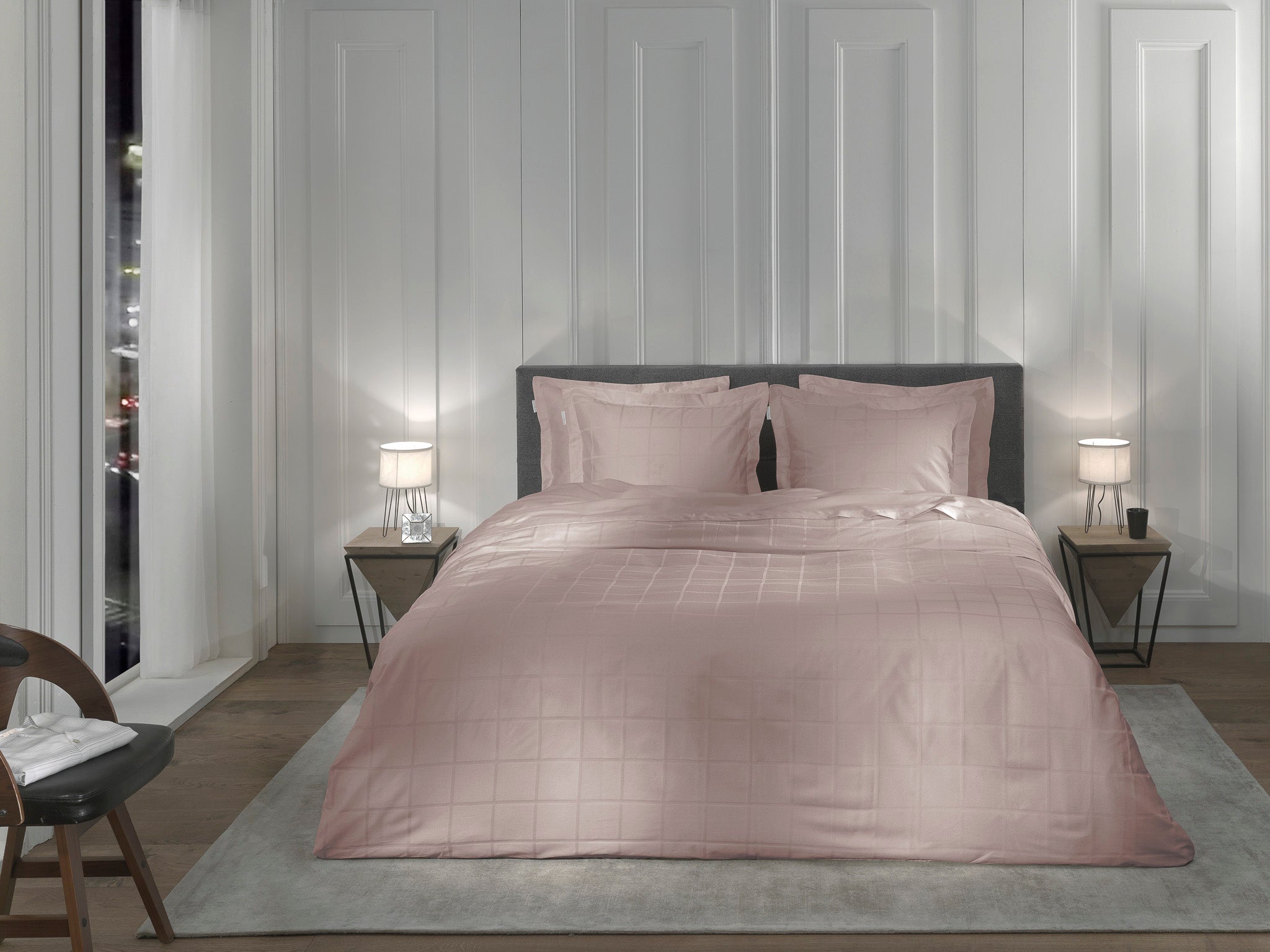Heckettlane dekbedovertrek Diamante Rose Tan katoen-satijn