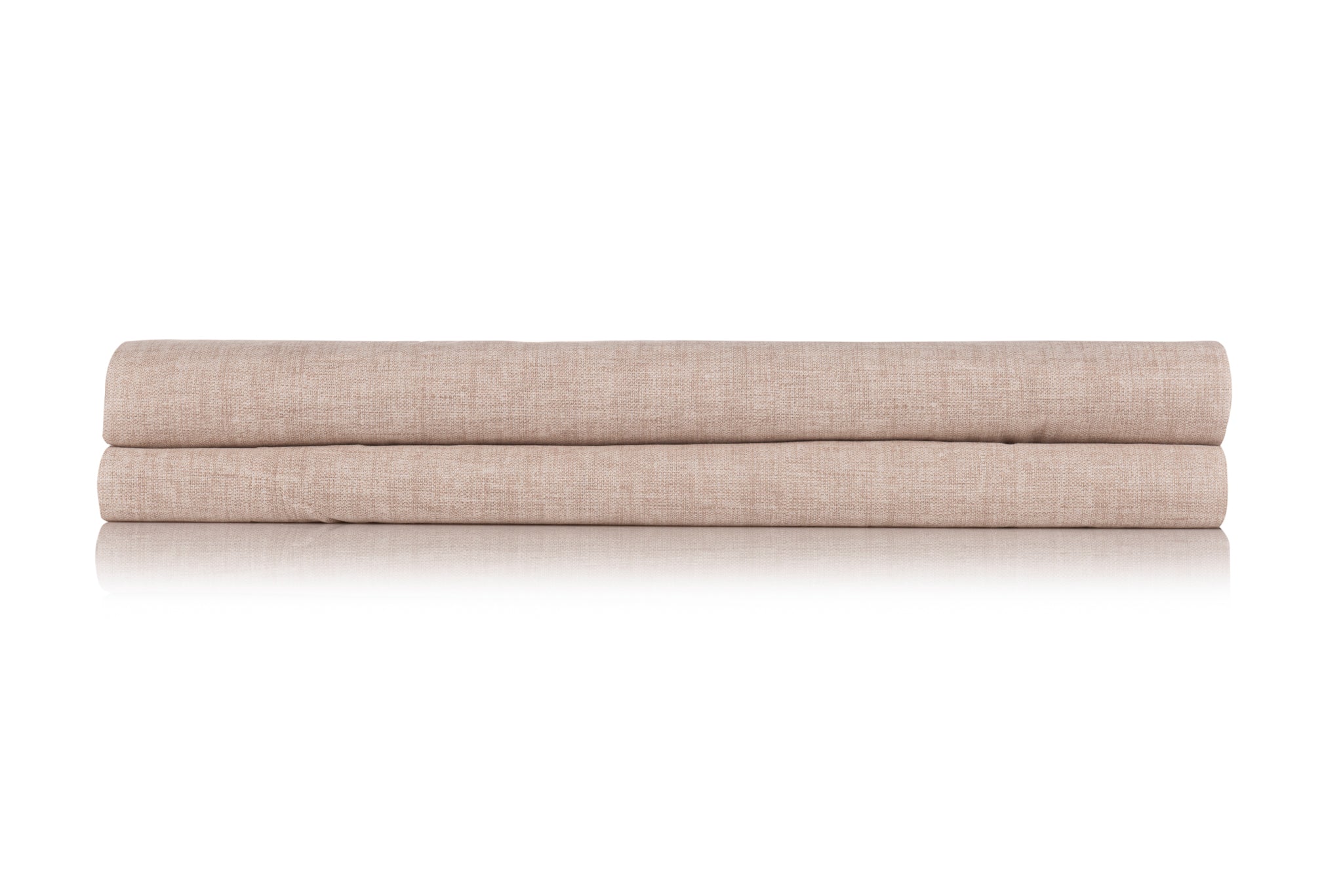 Zo Home topper hoeslaken Lino Sandy Beige katoen