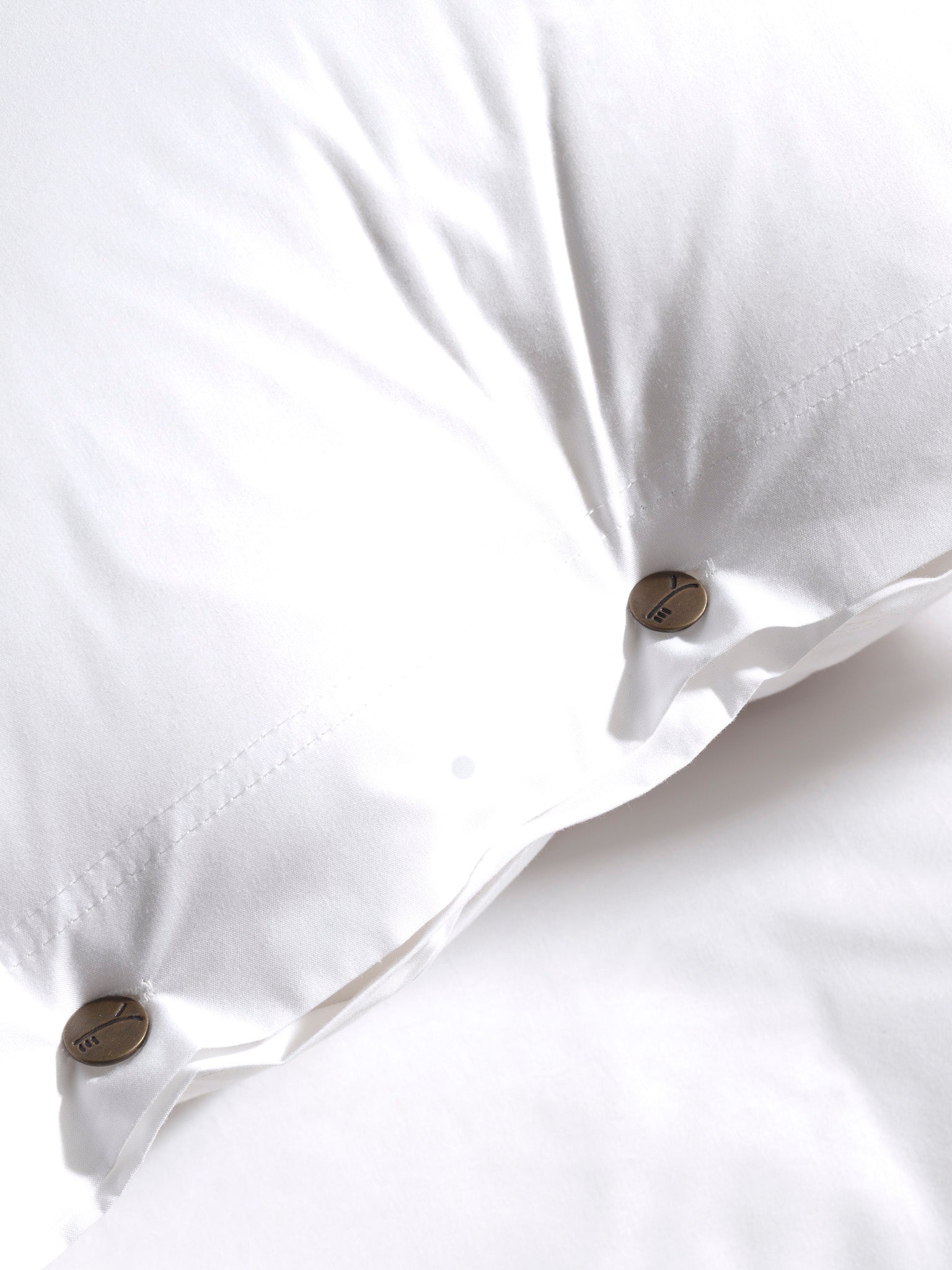 Yellow dekbedovertrek Percale Optic White katoen percale