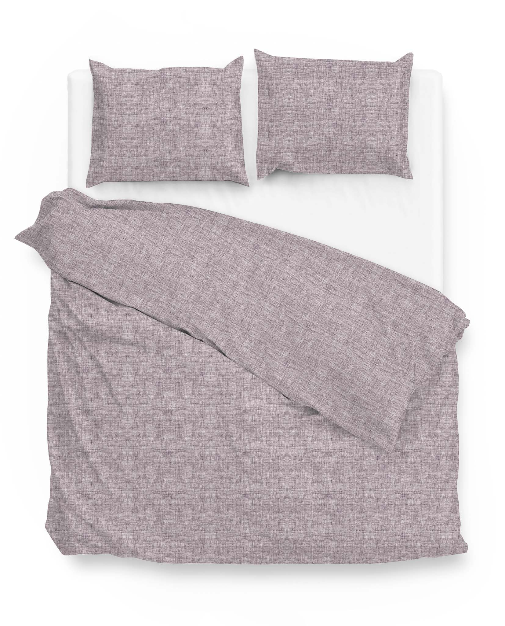 Zo Home dekbedovertrek Lino Purple katoen