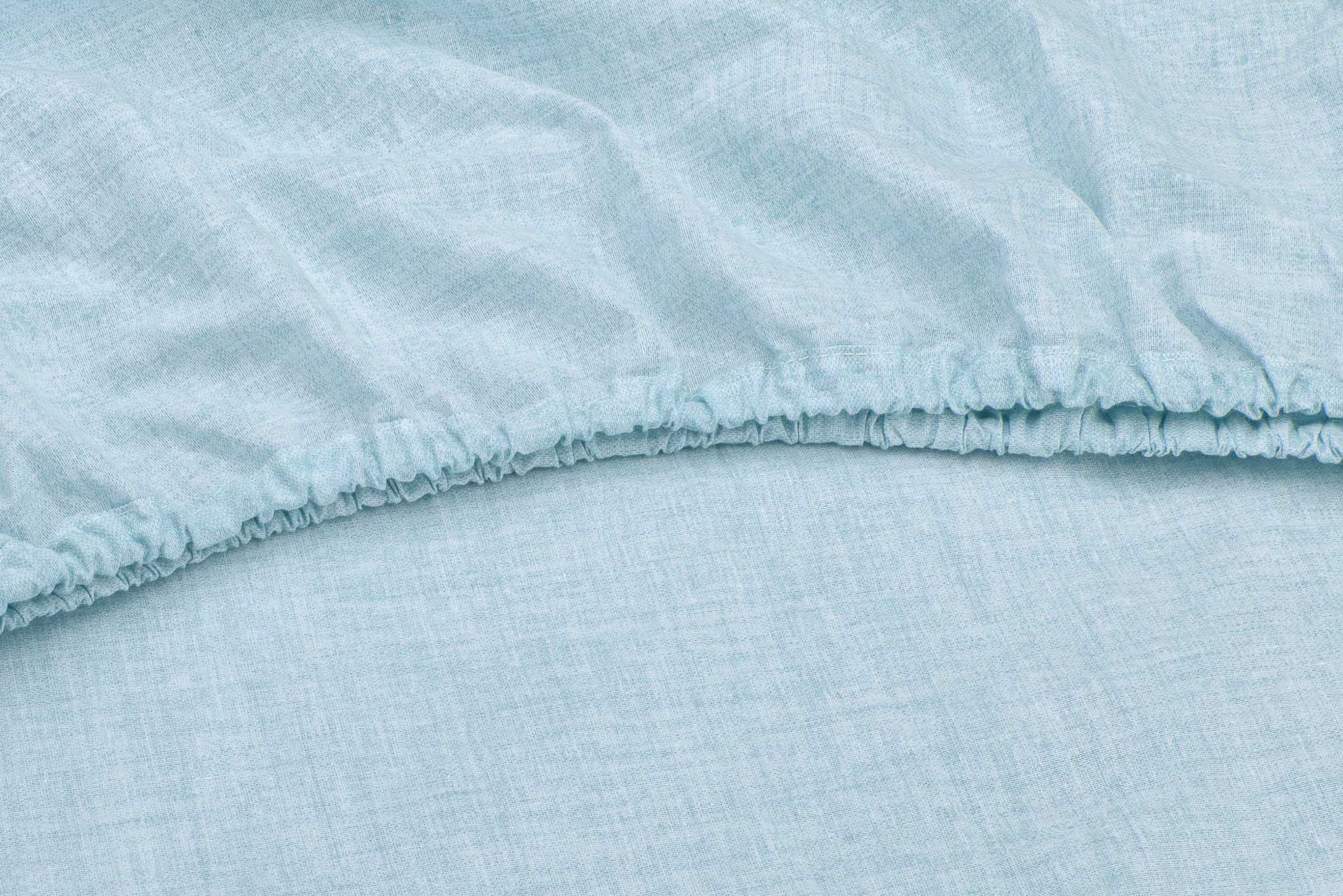 Zo Home hoeslaken Lino Topaz Blue katoen