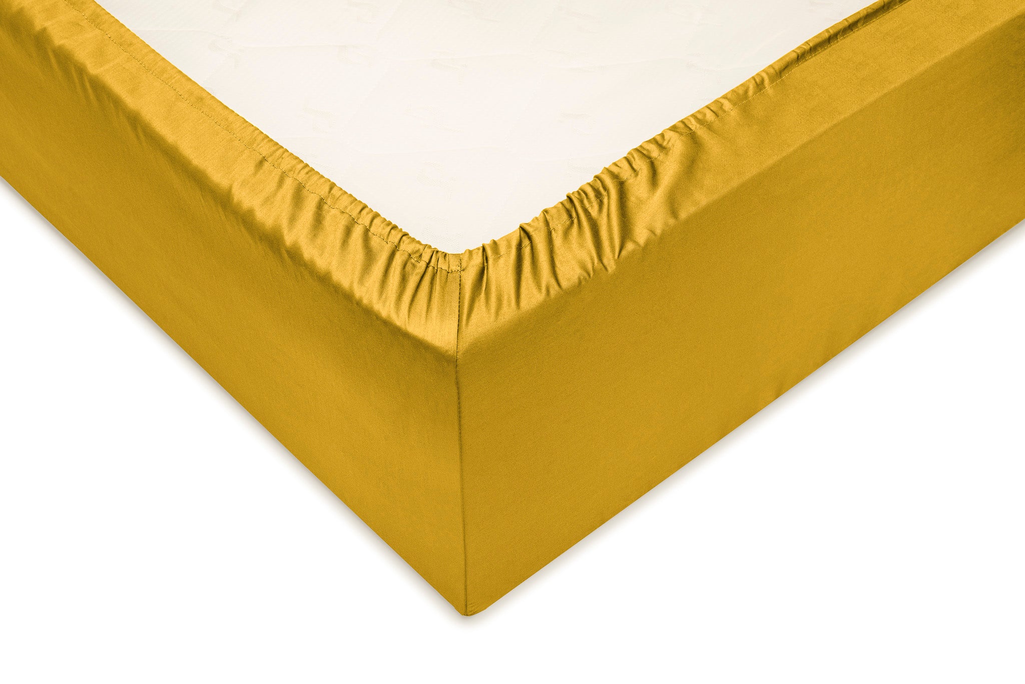 Zo Home hoeslaken Satinado Ochre Gold satijn