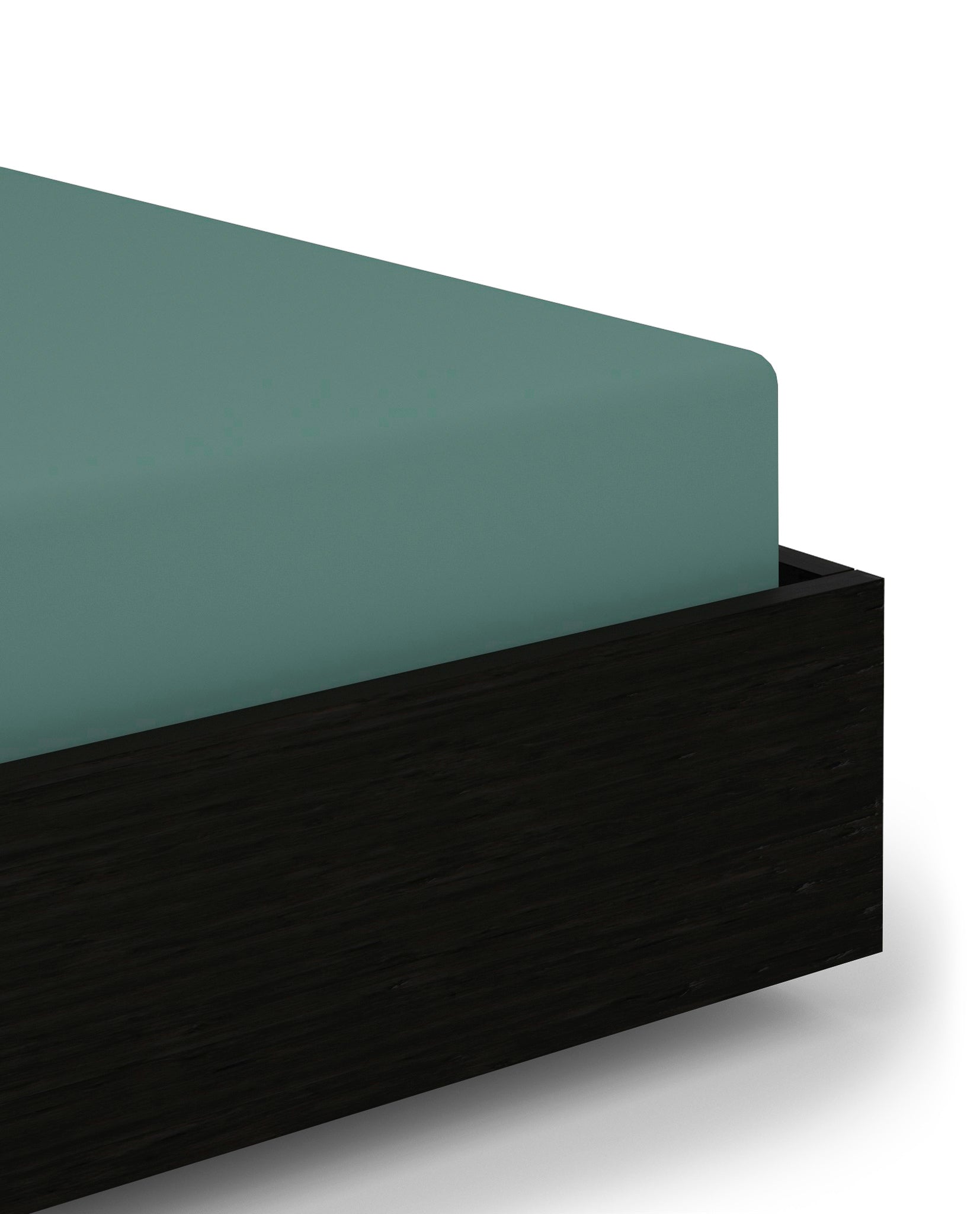 Heckettlane hoeslaken Elementi Mineral Green satijn