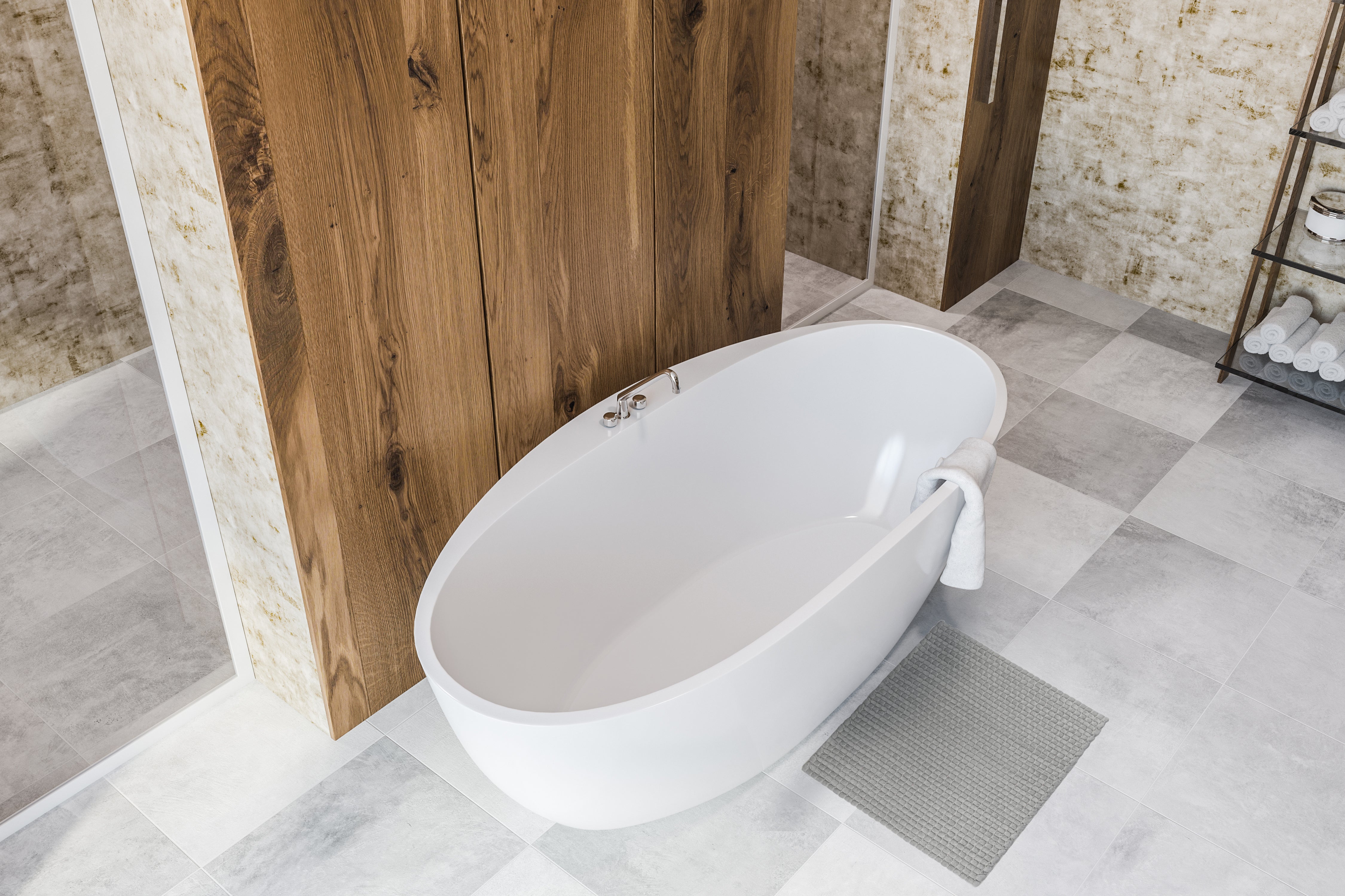 Heckettlane badmat Vellutato Light Grey