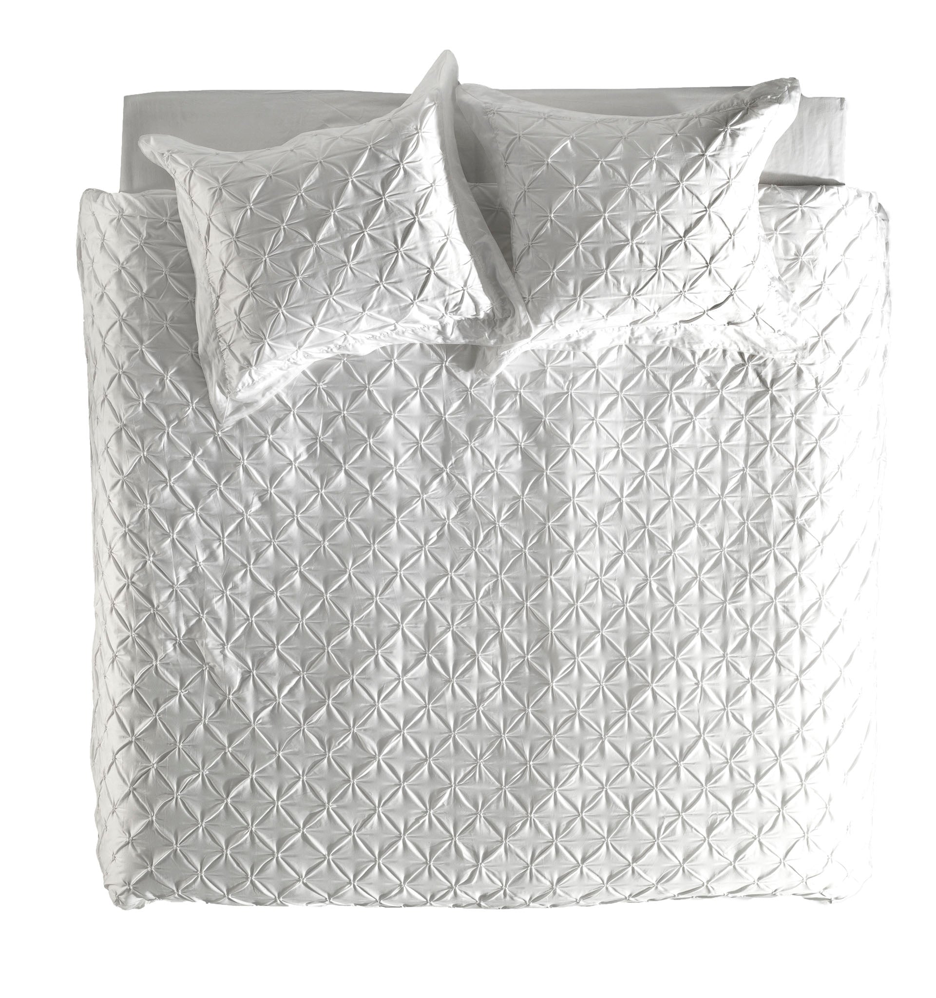Yellow dekbedovertrek Como 4 White katoen percale