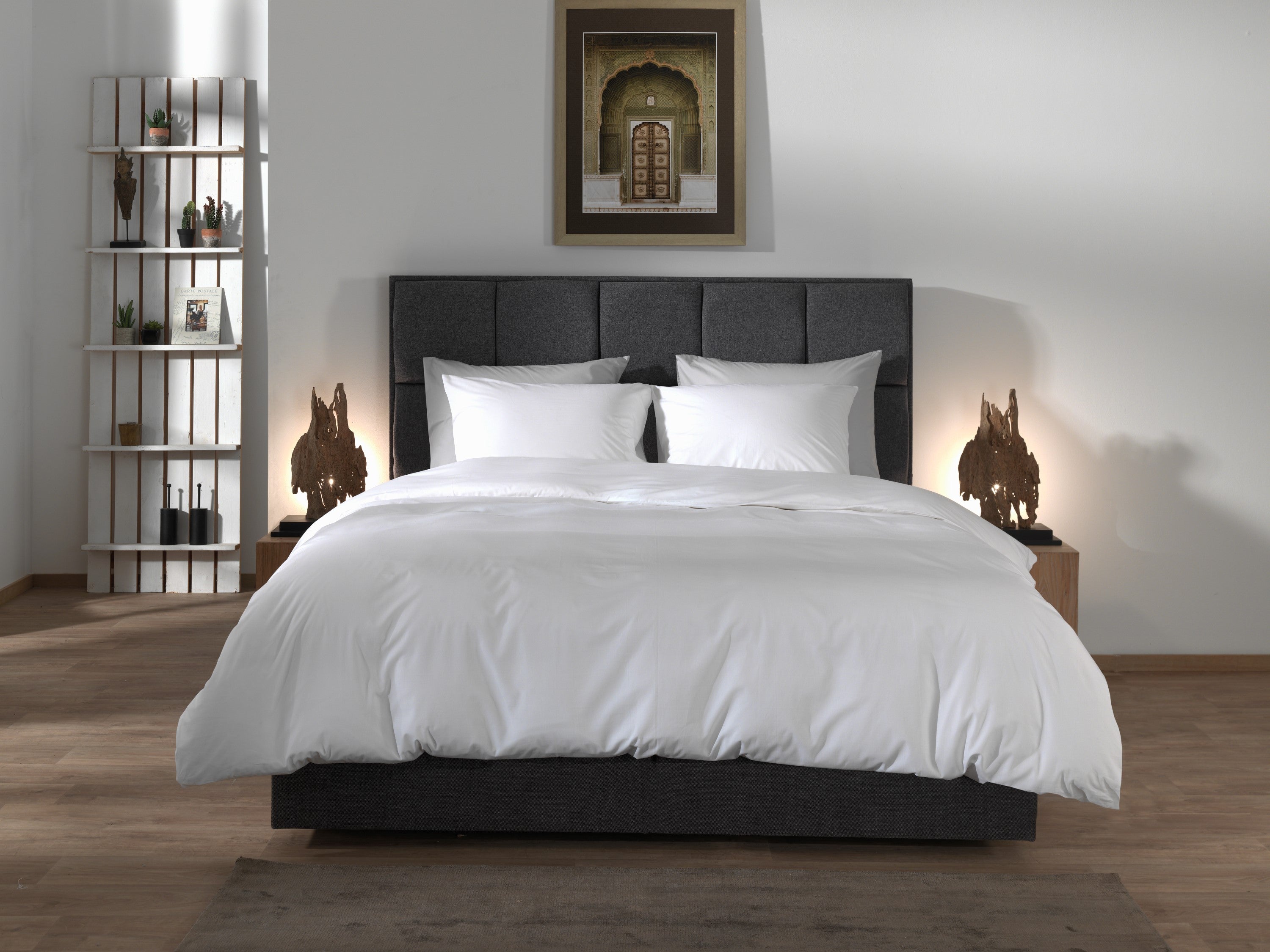 Yellow dekbedovertrek Suite Mumbai Blanc de Blanc katoen percale