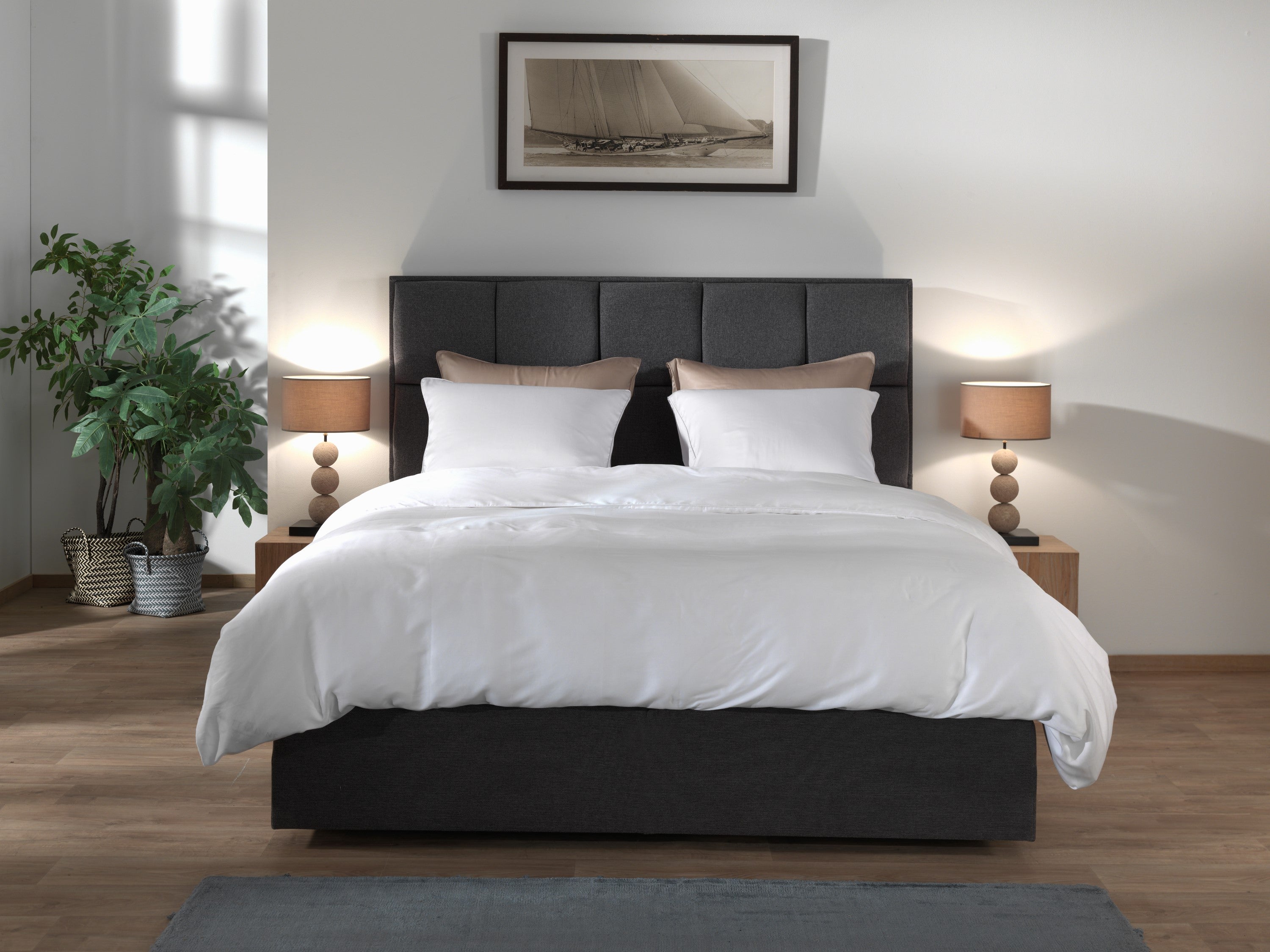 Yellow dekbedovertrek Suite New York Blanc de Blanc lyocell
