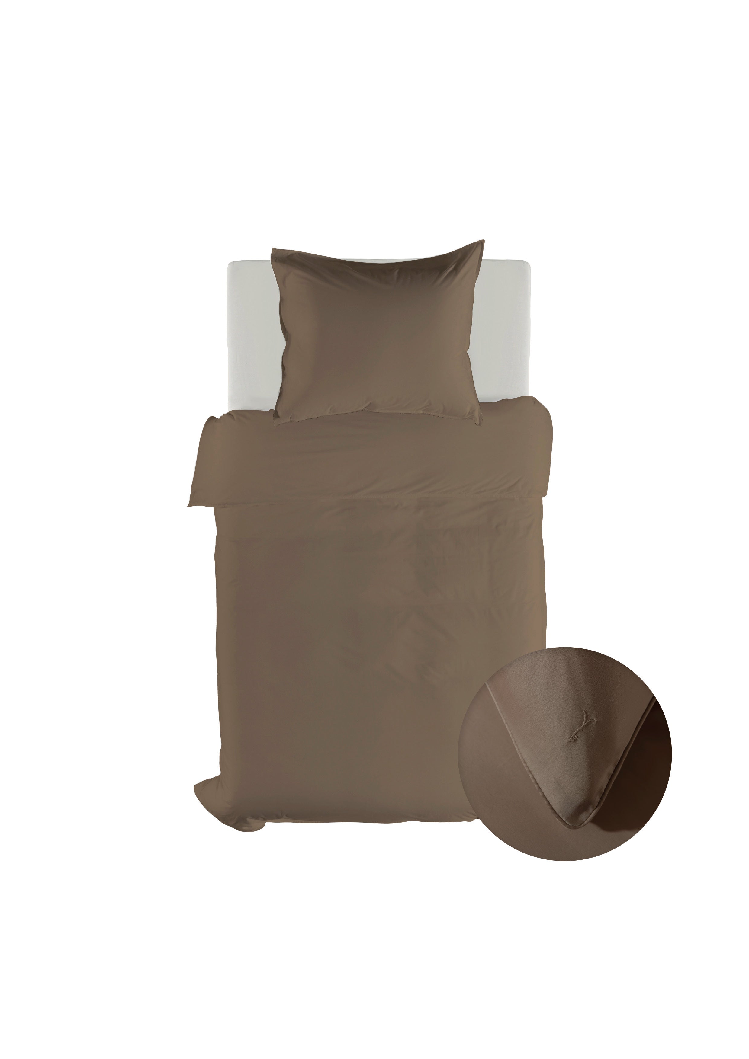 Yellow dekbedovertrek Suite New York Plaza taupe lyocell