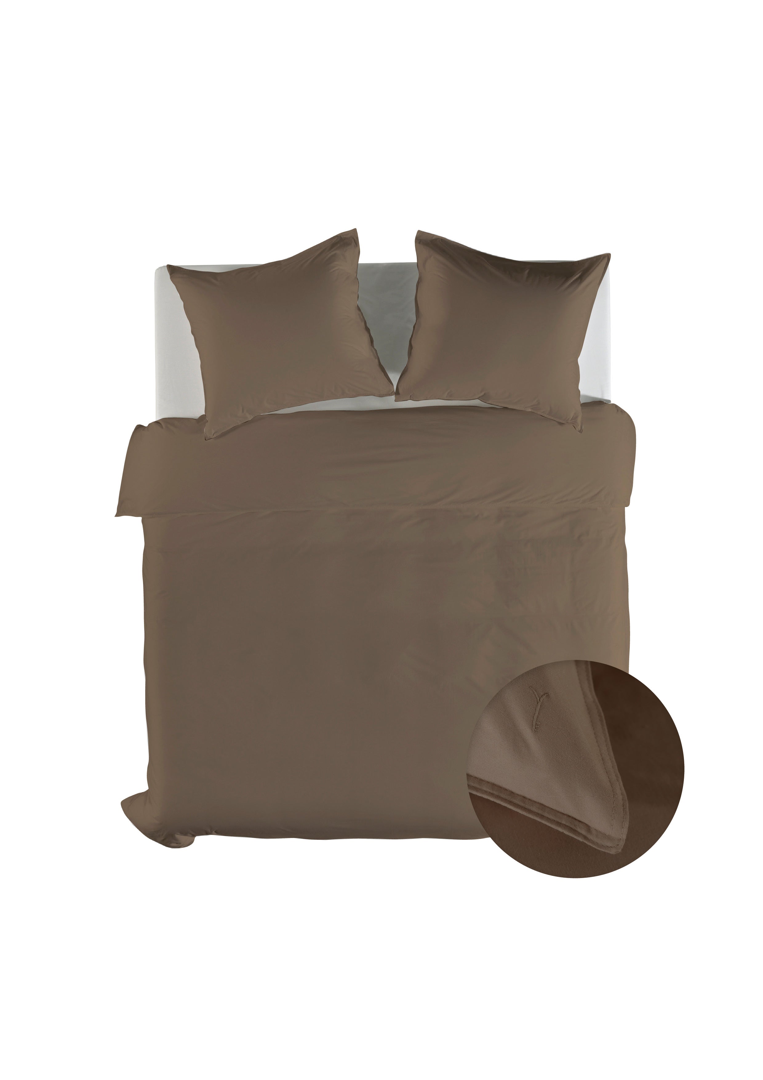 Yellow dekbedovertrek Suite Zermatt Plaza taupe katoen-twill