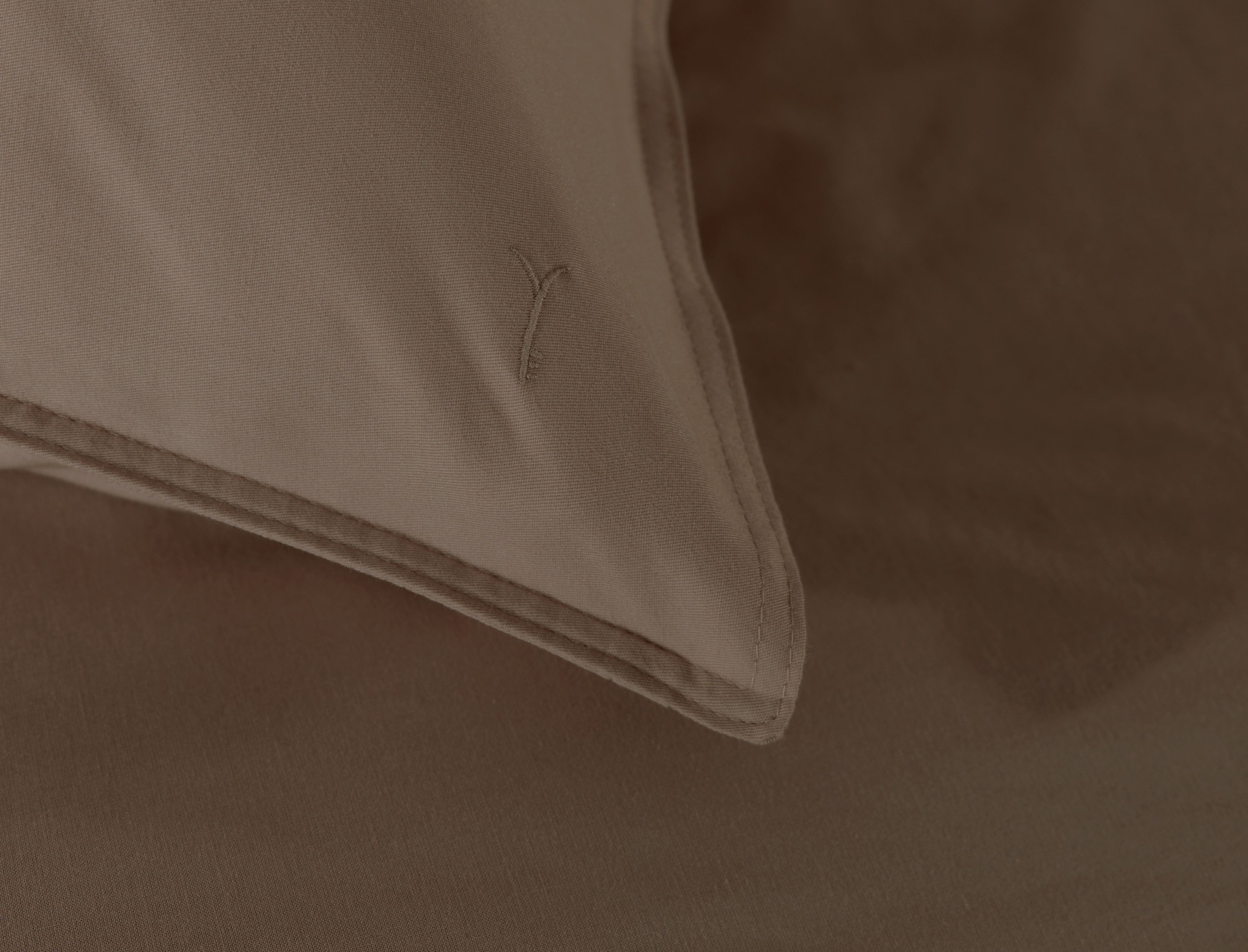 Yellow dekbedovertrek Suite Zermatt Plaza taupe katoen-twill