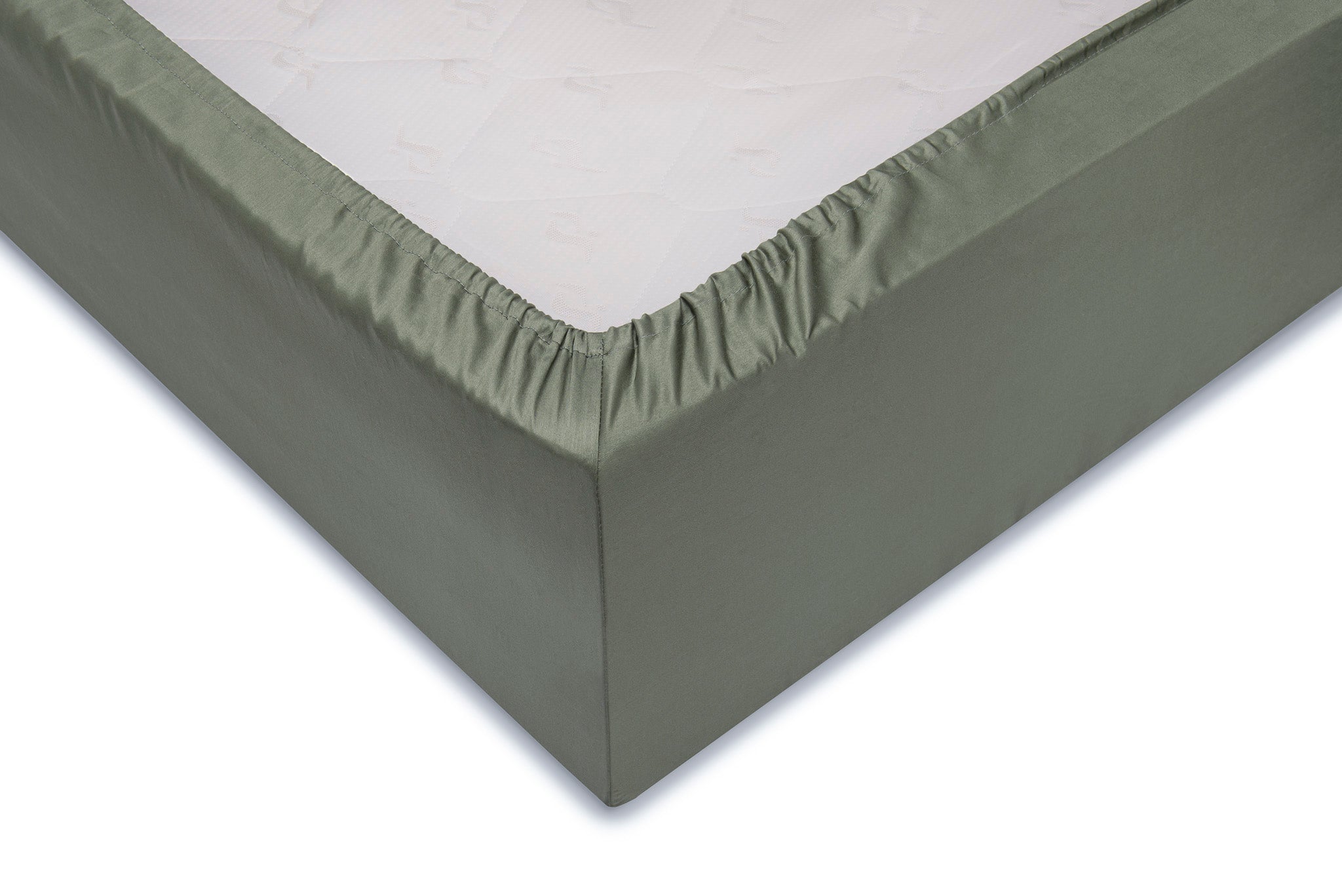 Zo Home hoeslaken Satinado Army Green satijn