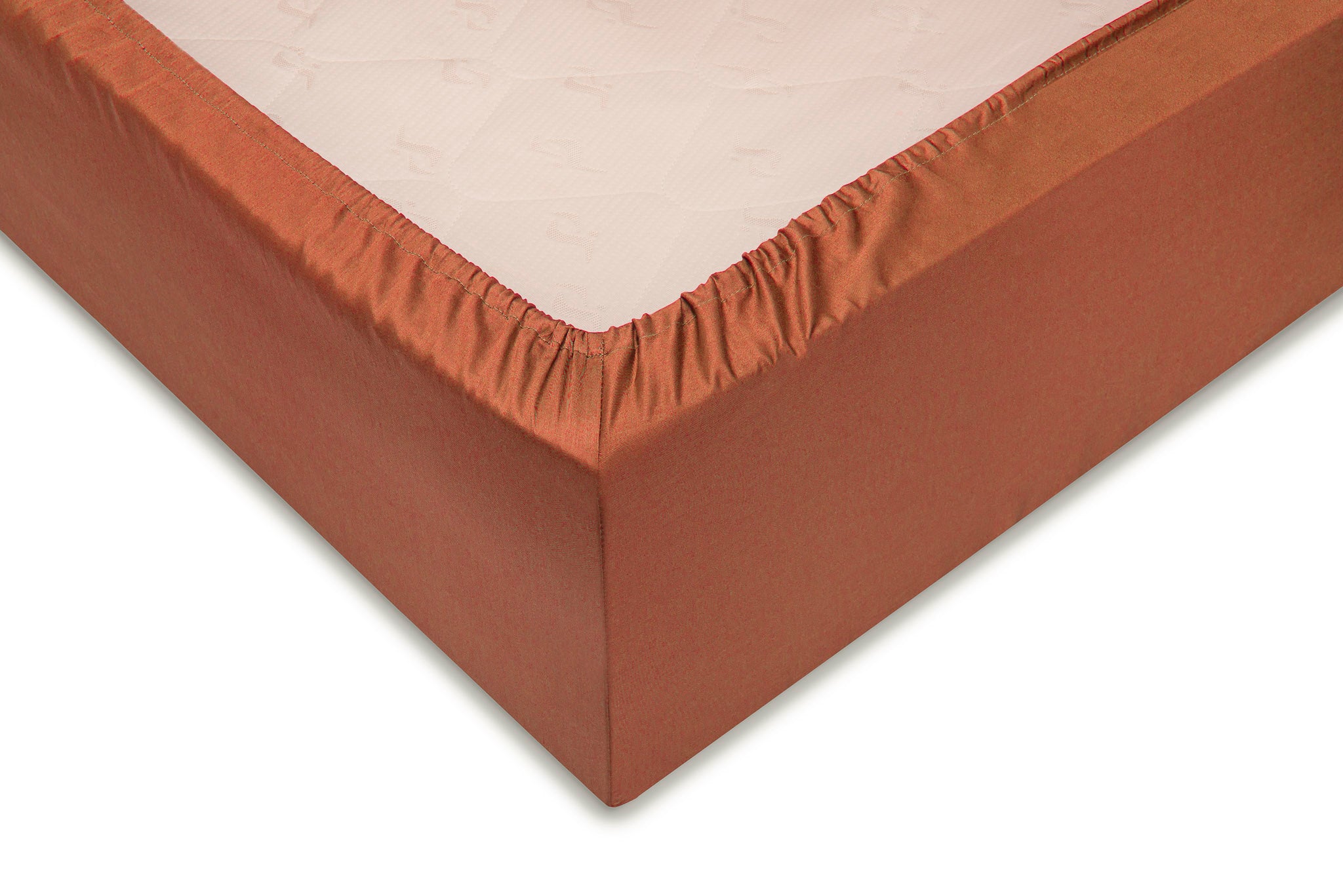 Zo Home hoeslaken Satinado Copper Orange satijn
