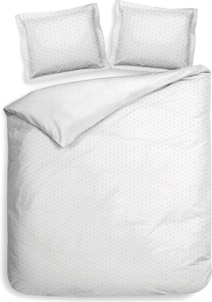 Heckett Lane Dekbedovertrek Punto White Satijn - Bedtextielonline.be