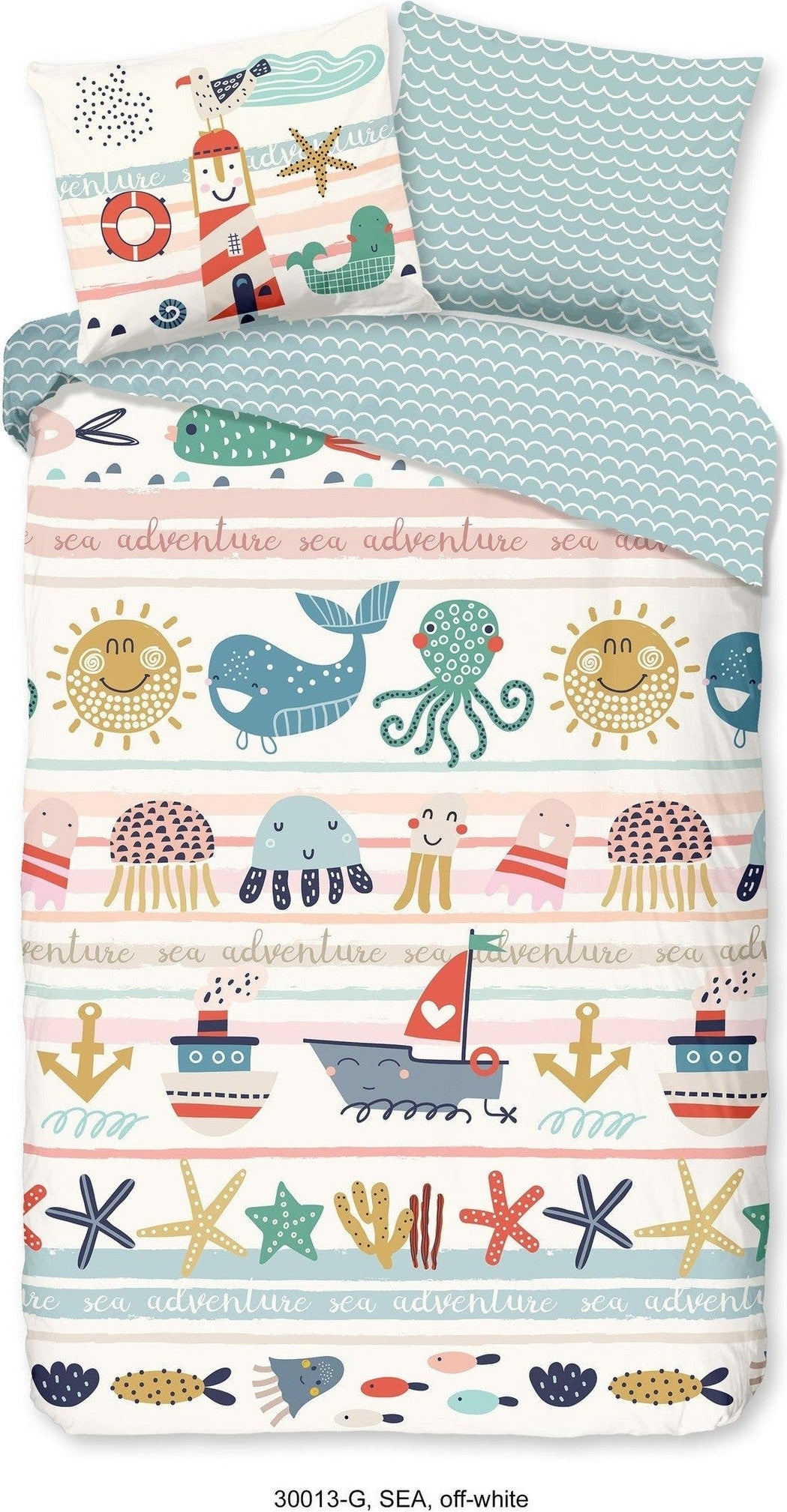 Good Morning Dekbedovertrek Katoen Sea Multi