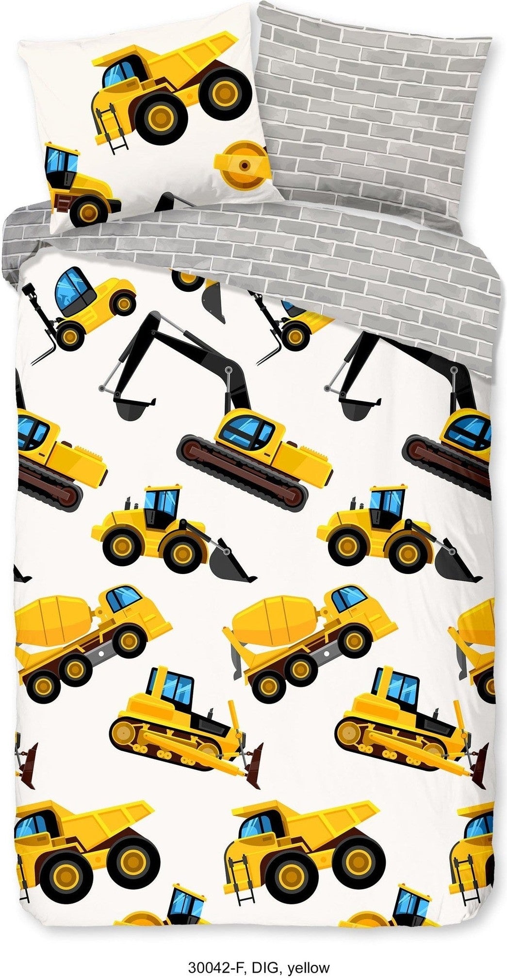 Good Morning Dekbedovertrek Flanel Dig Geel