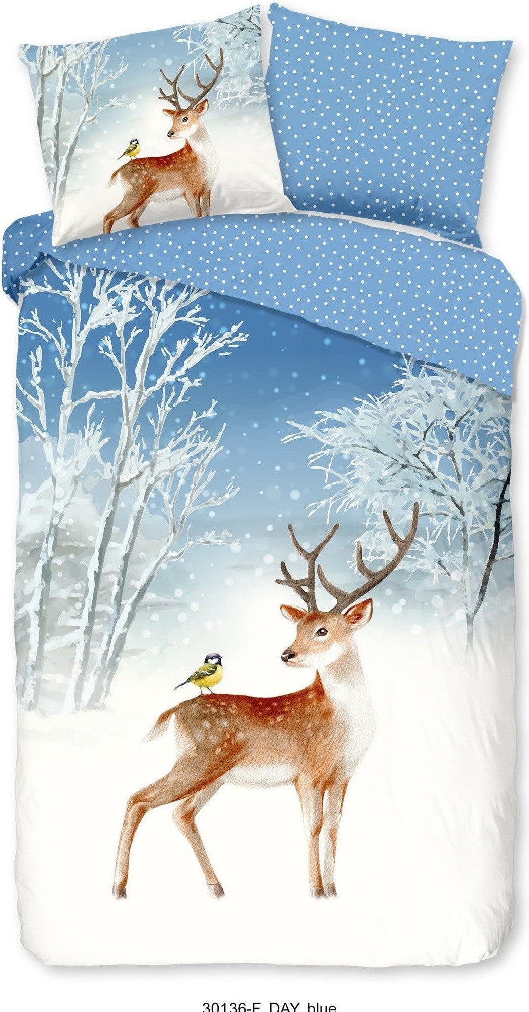 Good Morning Dekbedovertrek Flanel Day Blauw