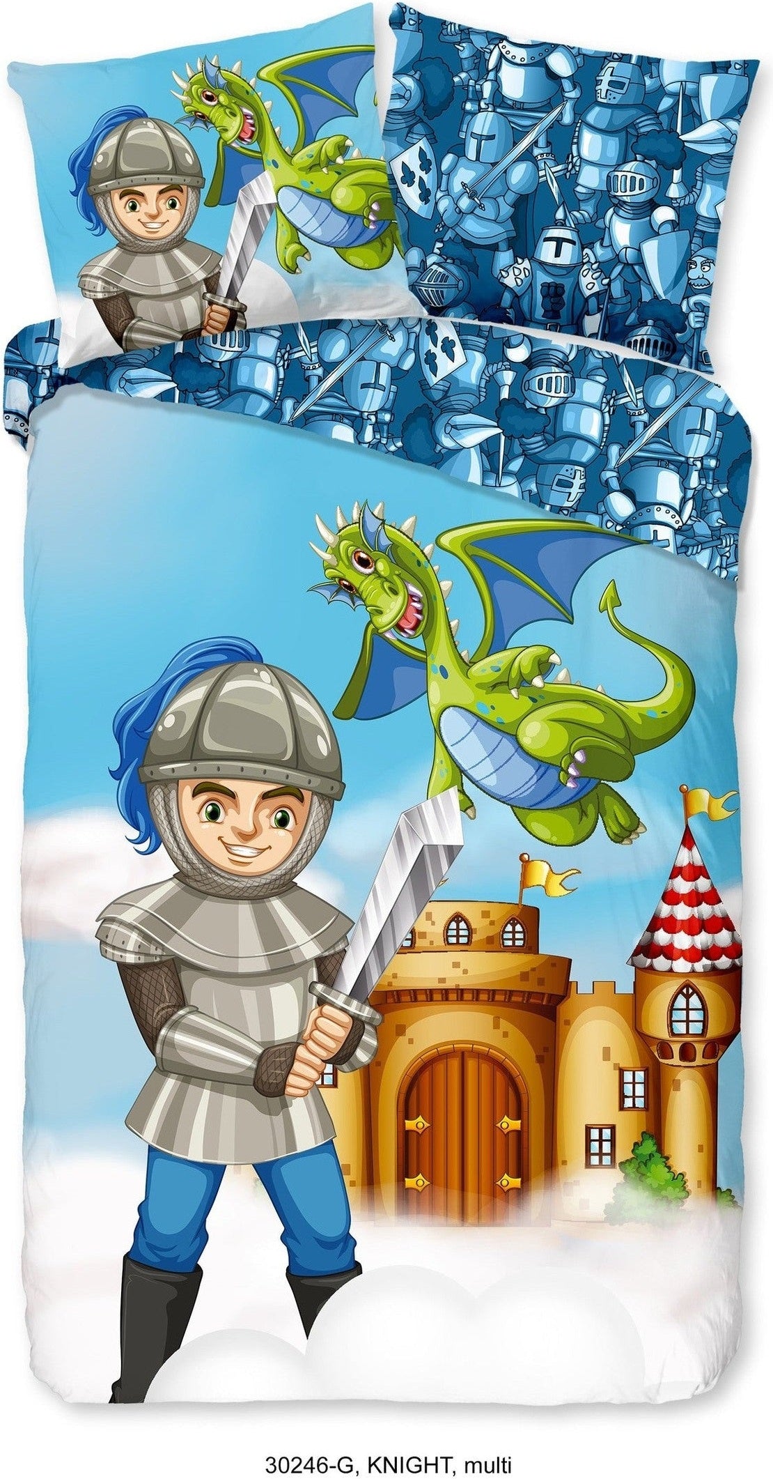 Good Morning Dekbedovertrek Katoen Knight Multi