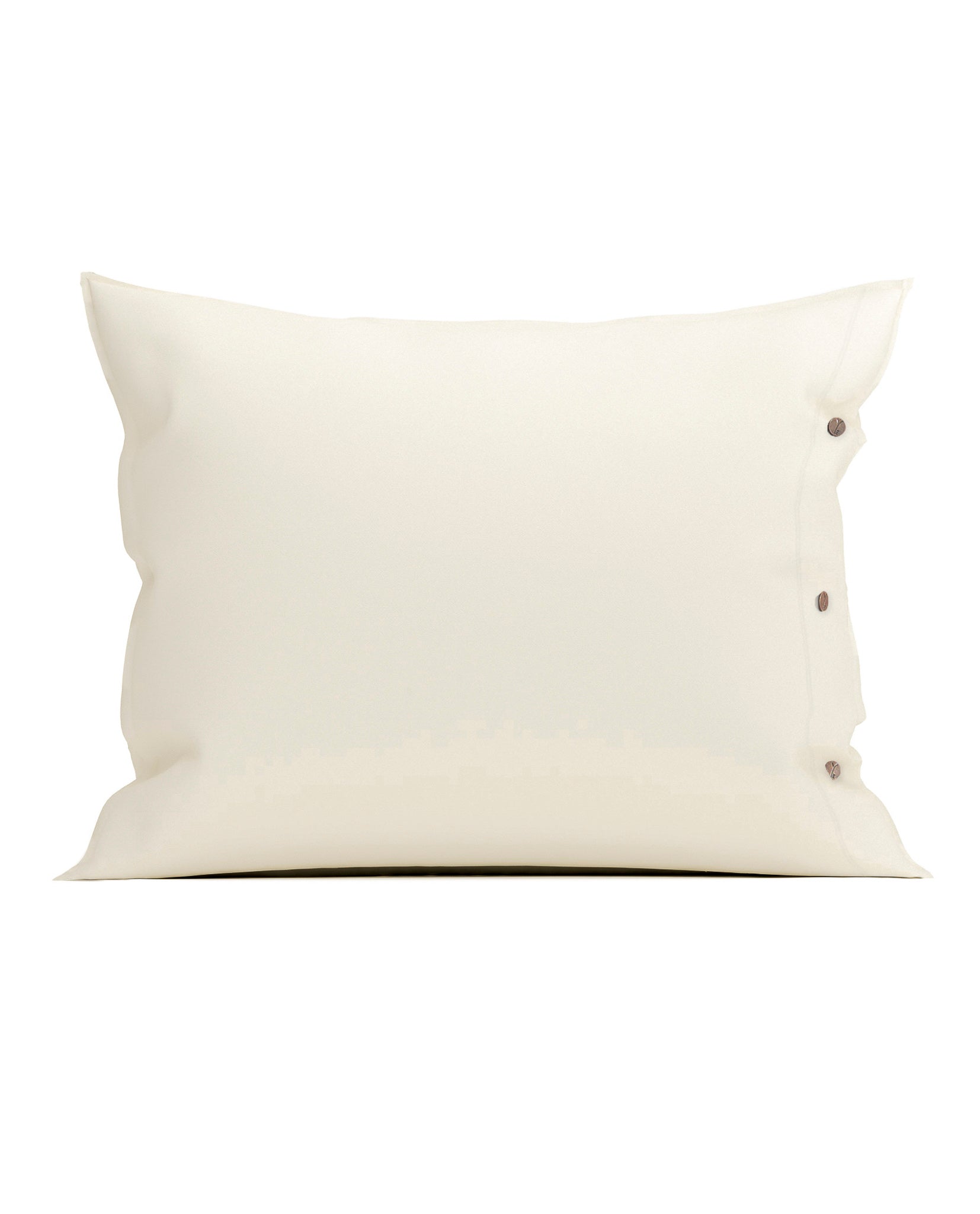 Yellow kussensloop Percale Off white percale