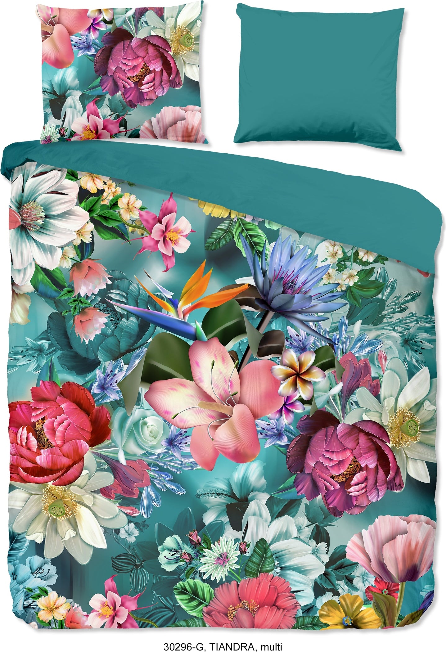 Good Morning Dekbedovertrek Katoen Tiandra - Petrol