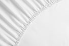 Yellow hoeslaken Percale Optic White katoen percale