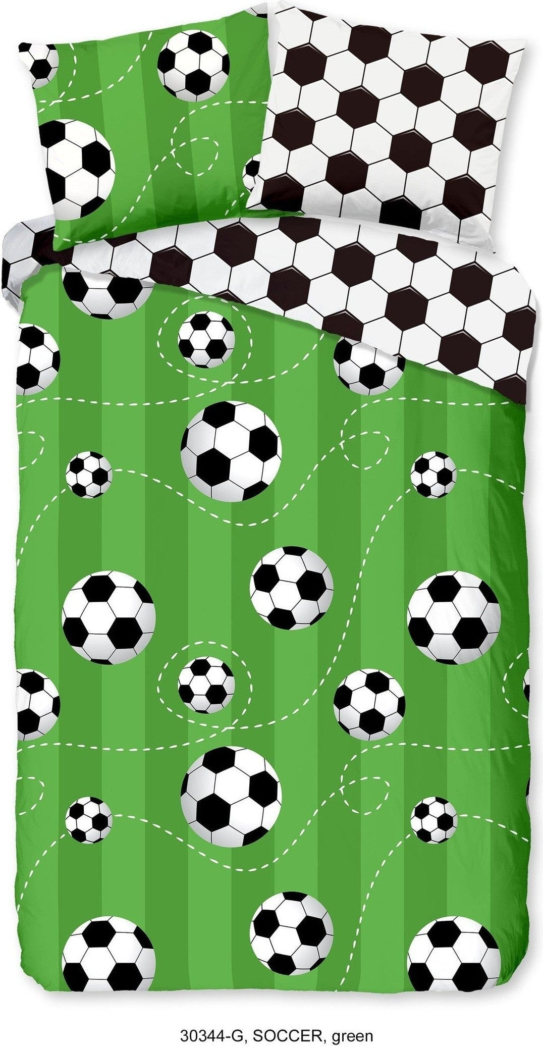 Good Morning Dekbedovertrek Katoen Soccer Groen
