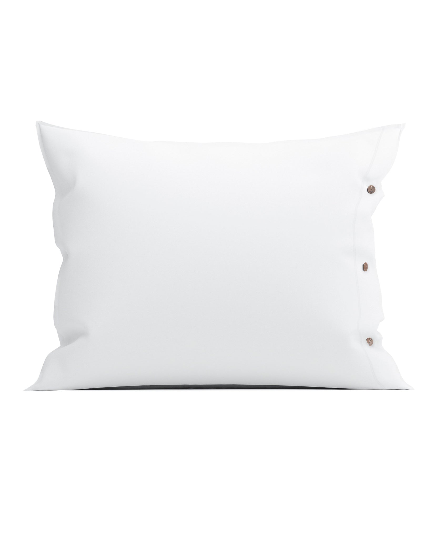 Yellow kussensloop Percale Optic White percale