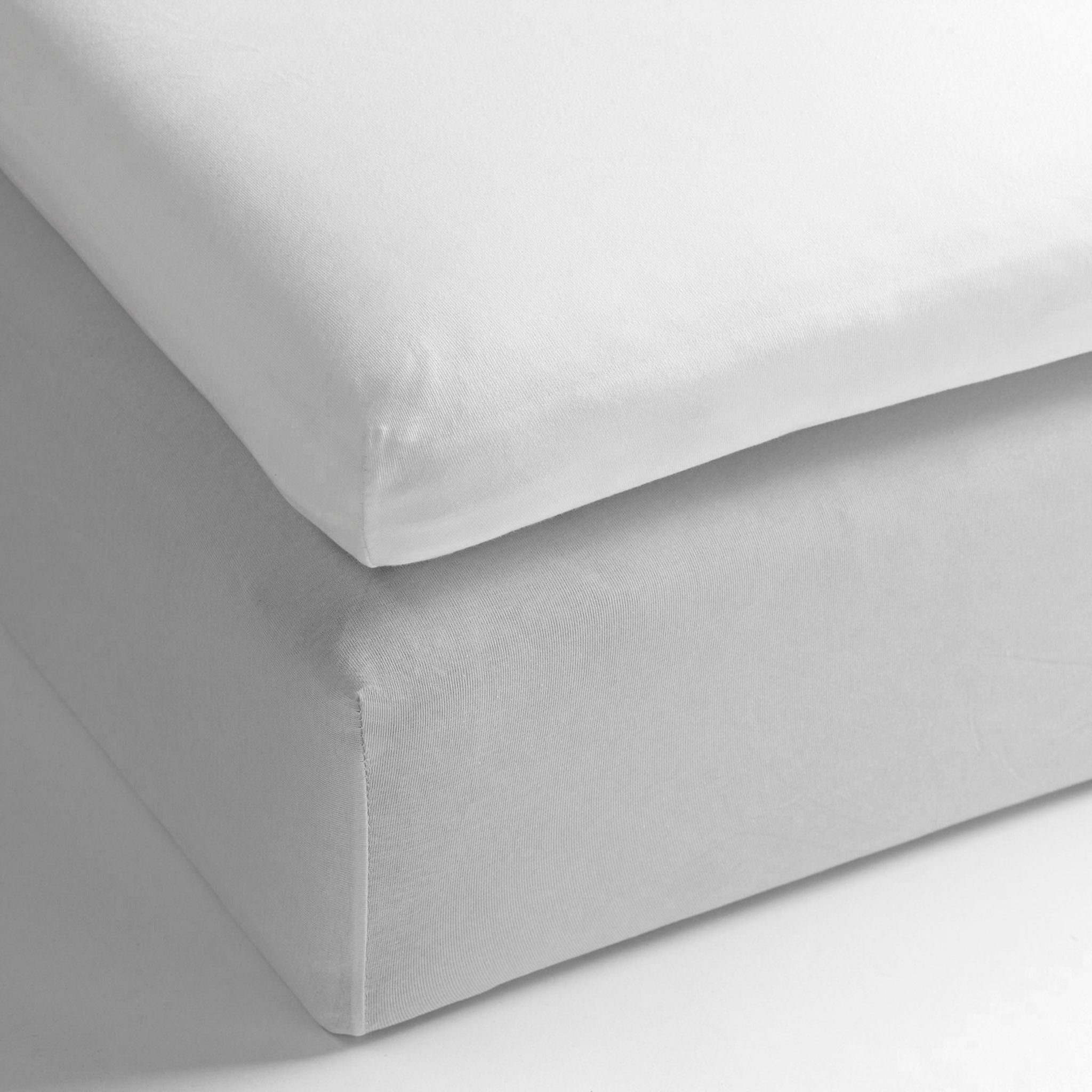 Yellow topper hoeslaken Percale Optic White percale
