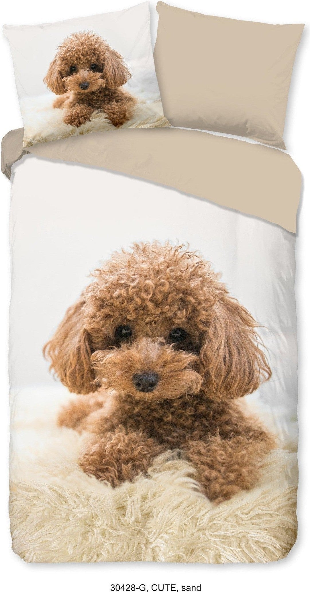 Good Morning Dekbedovertrek Katoen Cute Zand