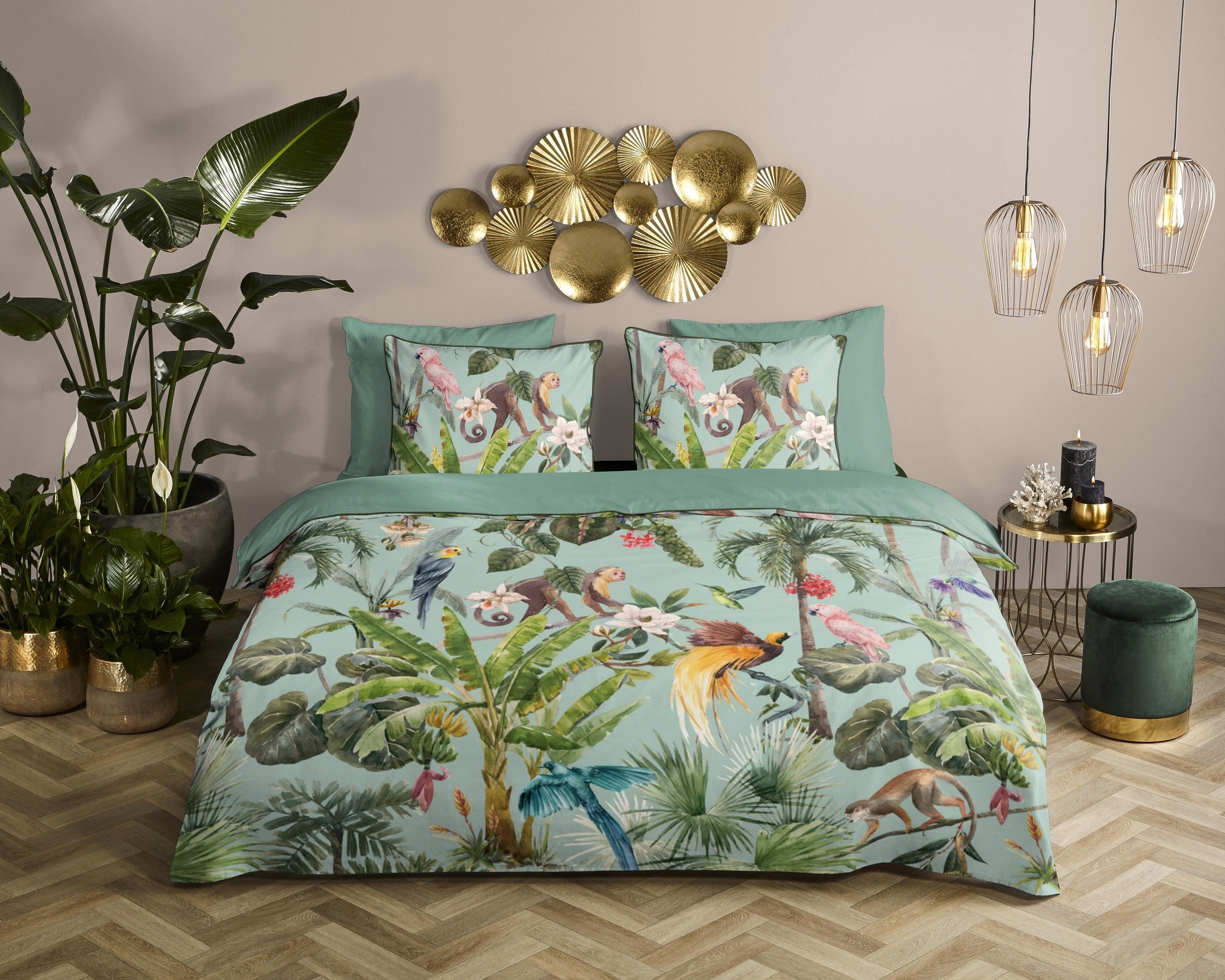 Descanso Dekbedovertrek Satijn Ignadi - Green