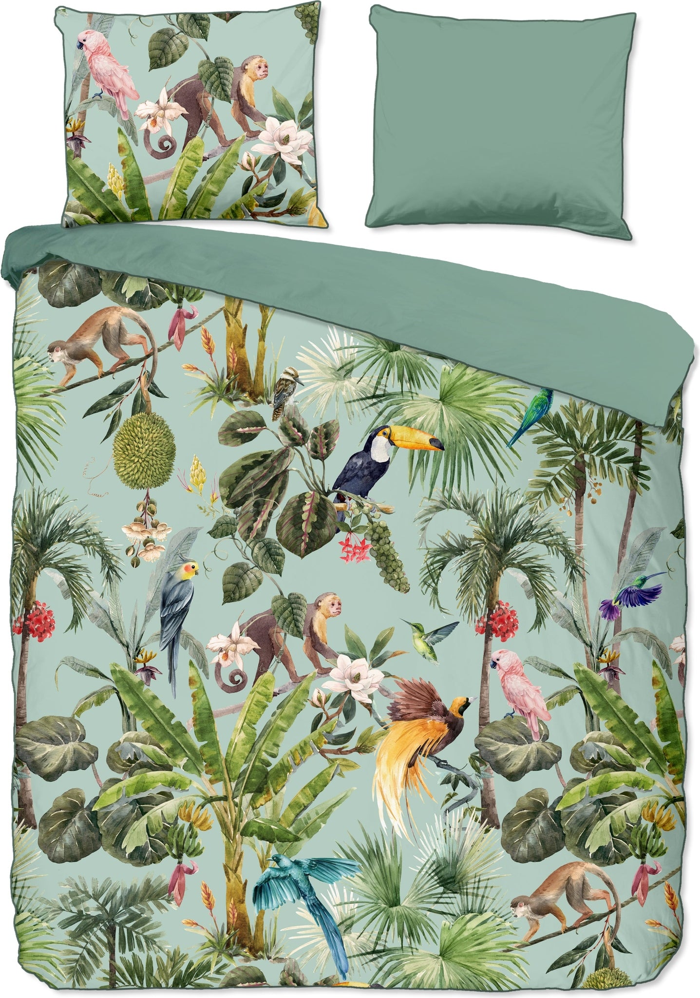 Descanso Dekbedovertrek Satijn Ignadi - Green