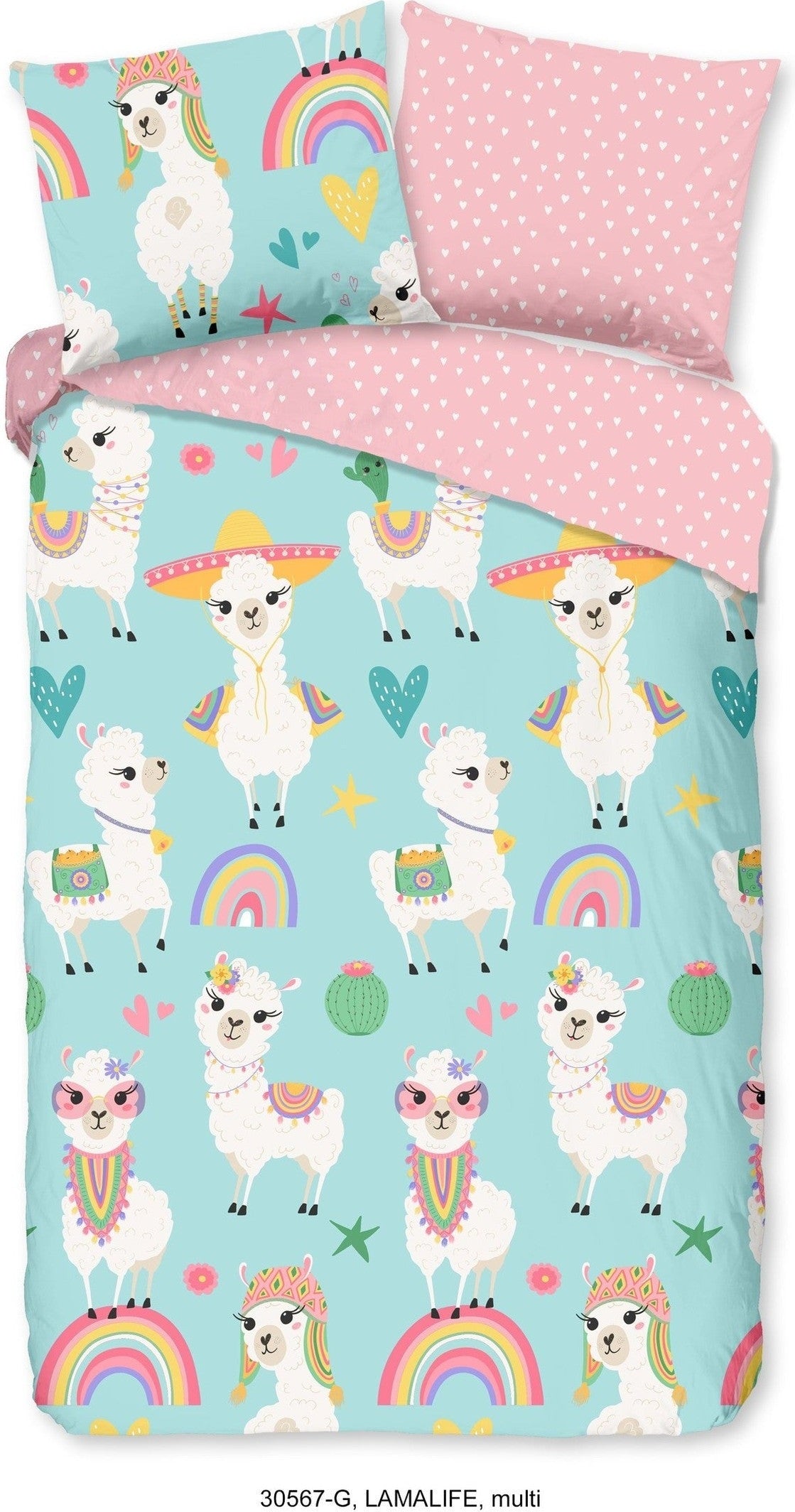Good Morning Dekbedovertrek Katoen Lamalife Multi