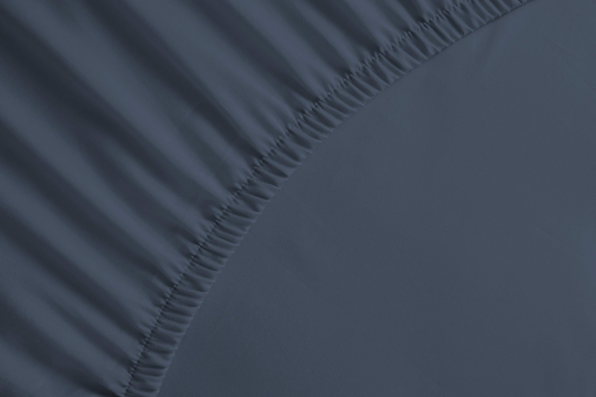 Yellow hoeslaken Percale Midnight Blue katoen percale