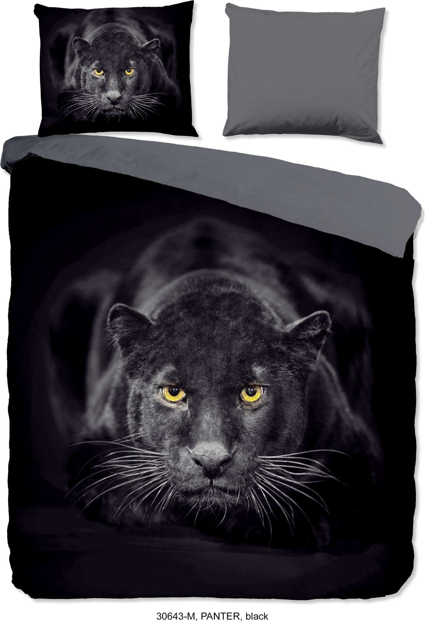 Pure Dekbedovertrek Microfiber Panter - Black