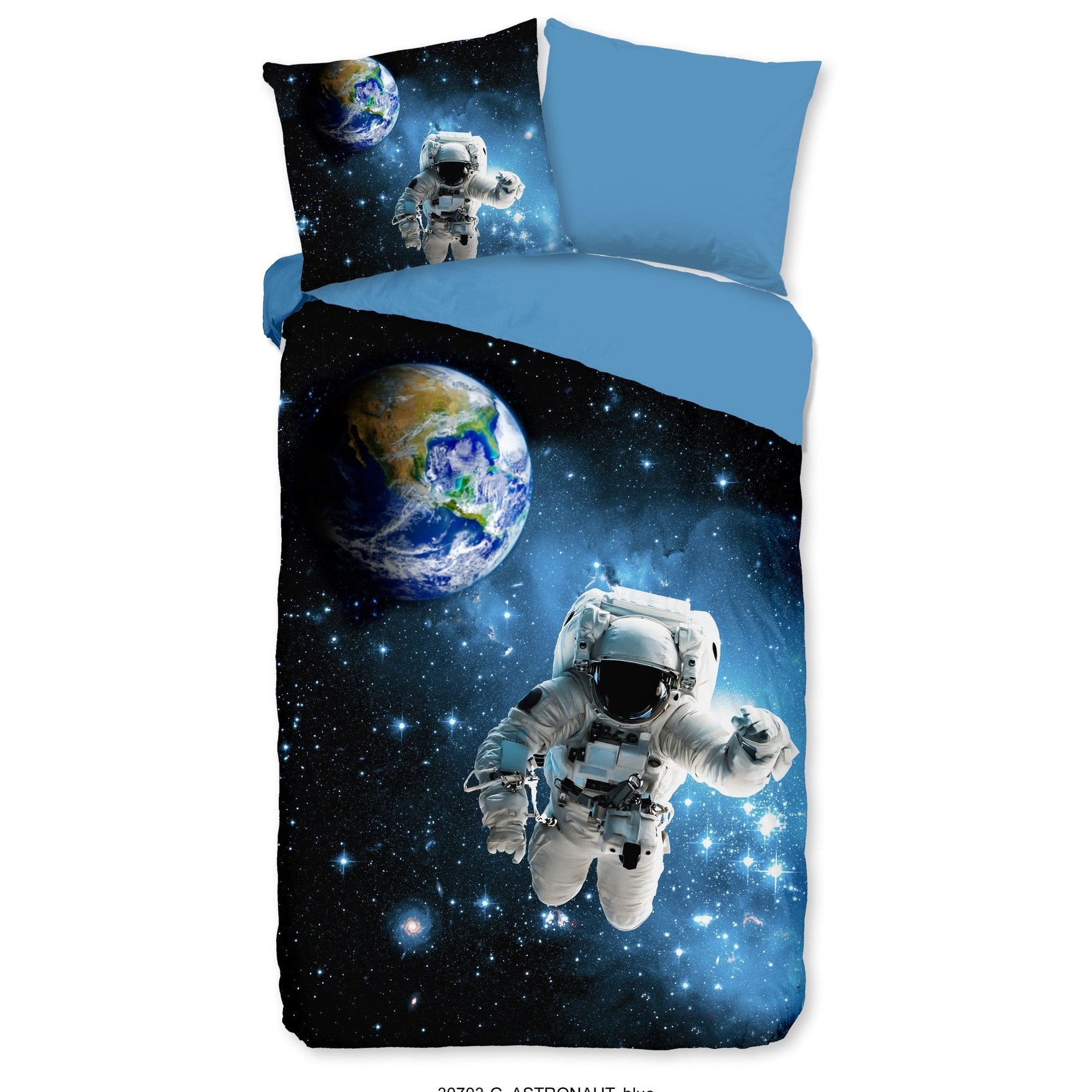 Good Morning Dekbedovertrek Katoen Astronaut Blauw