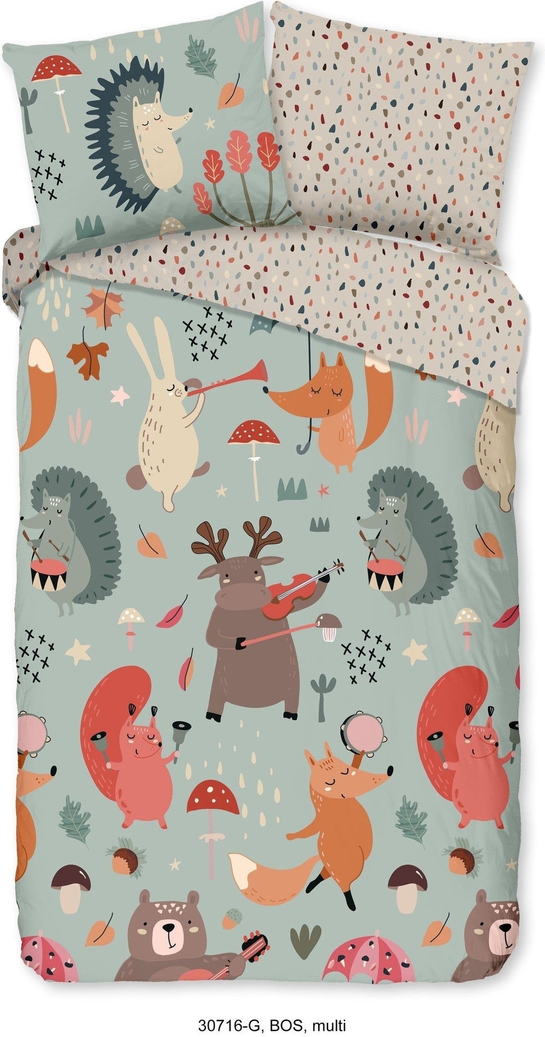 Good Morning Dekbedovertrek Katoen Bos Multi