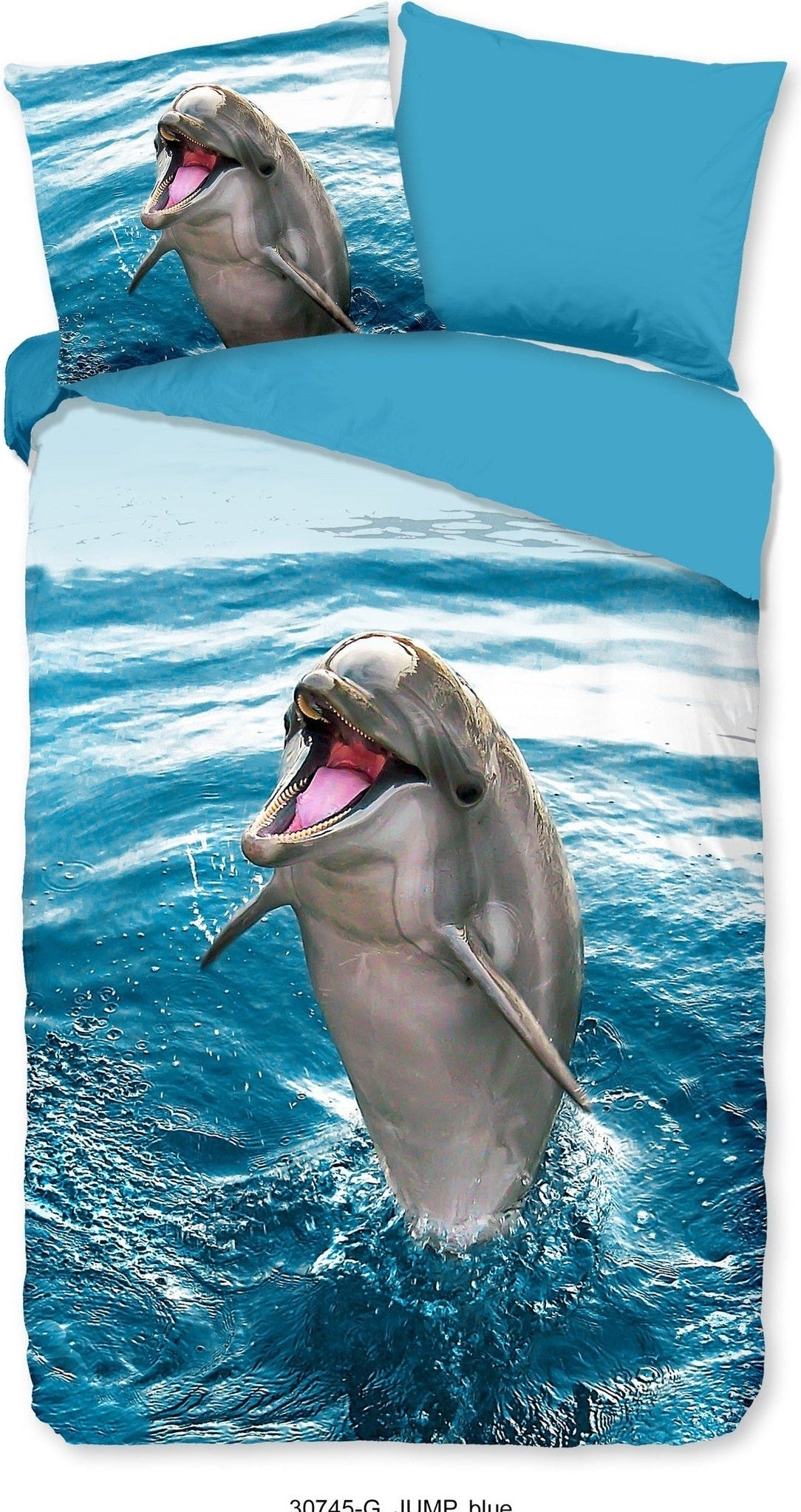 Good Morning Dekbedovertrek Katoen Jump Blauw