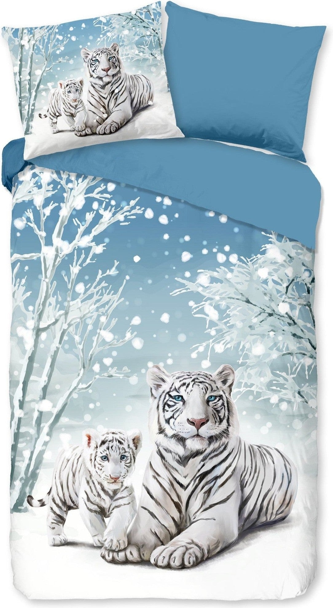 Good Morning Dekbedovertrek Flanel Safe Blauw