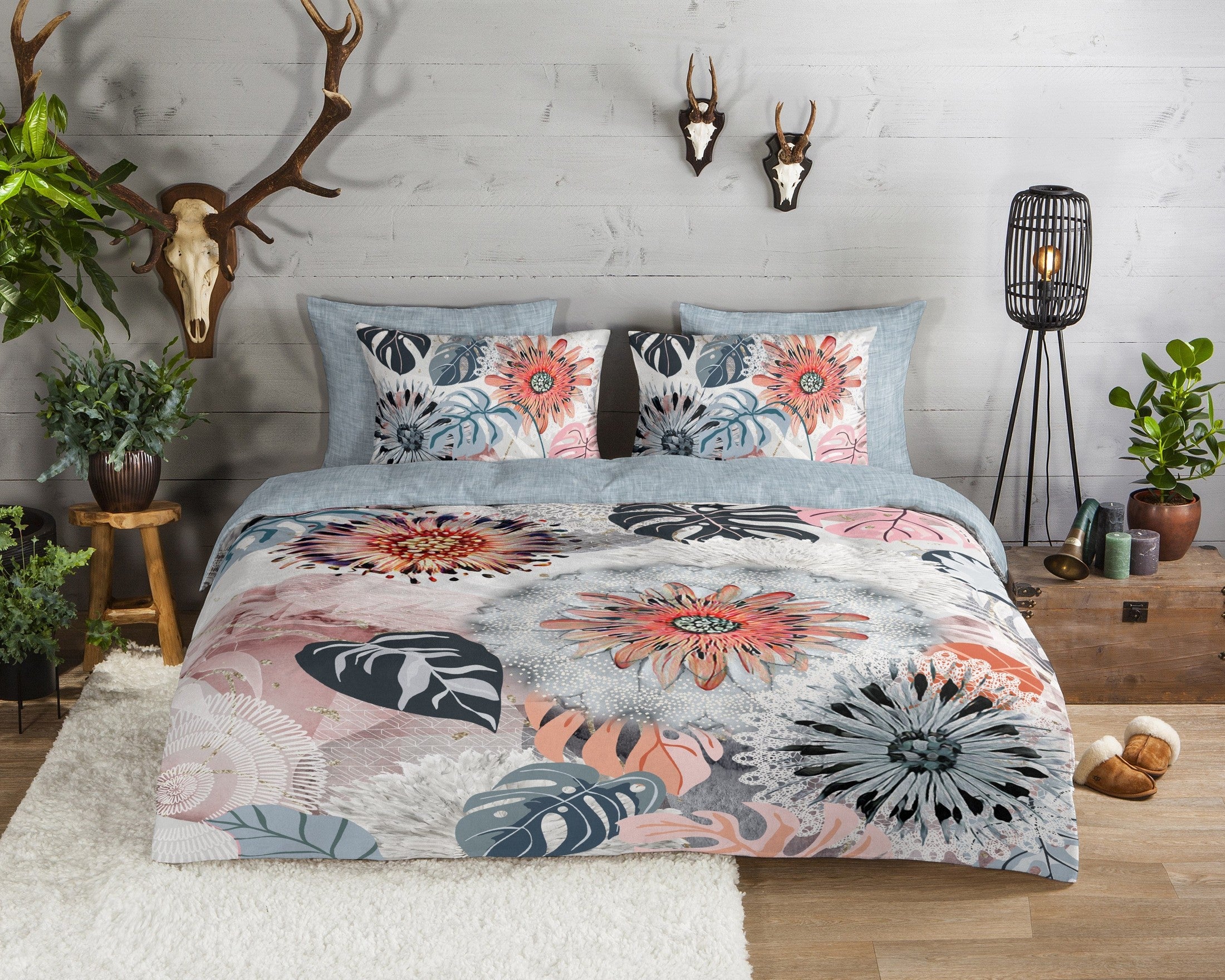 HIP Dekbedovertrek Flanel Ralvira - Grey