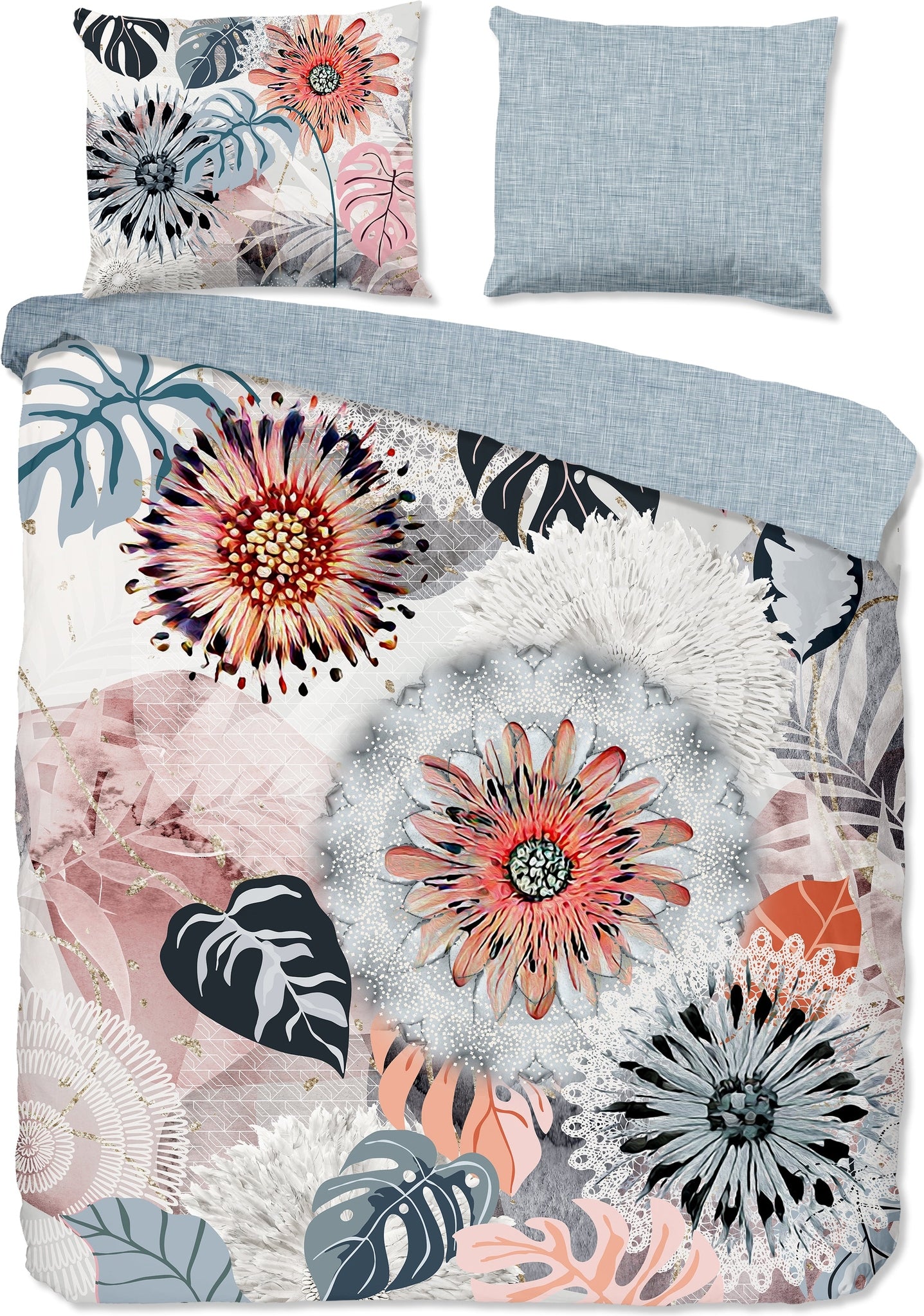 HIP Dekbedovertrek Flanel Ralvira - Grey