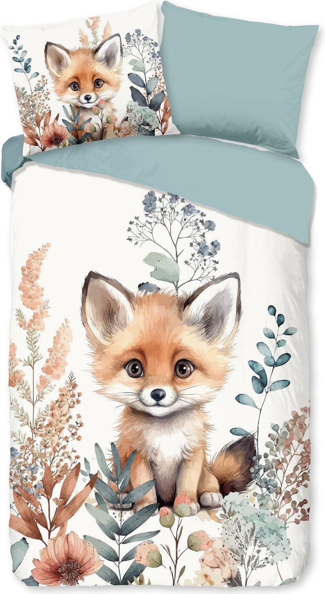 Good Morning Dekbedovertrek Katoen Foxx Multi