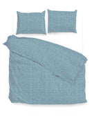 Zo Home dekbedovertrek Lino Stone Blue katoen