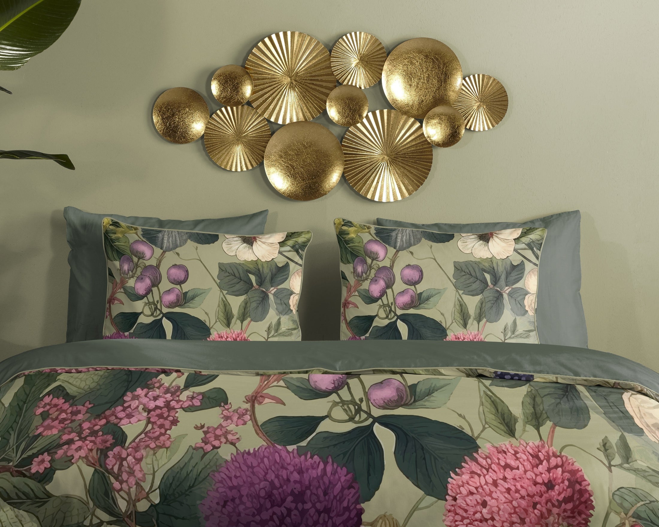 Descanso Dekbedovertrek Satijn Onaz - Green