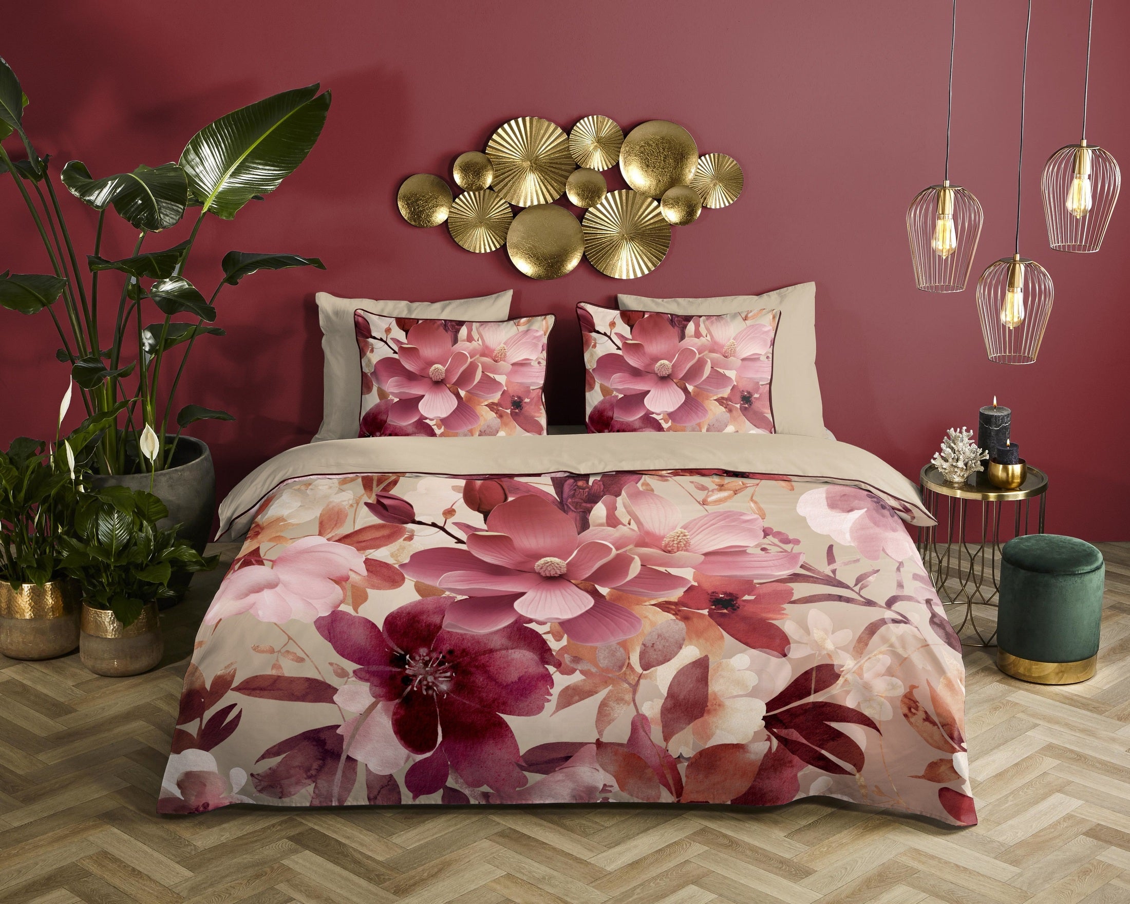 Descanso Dekbedovertrek Satijn Chaja - Sand